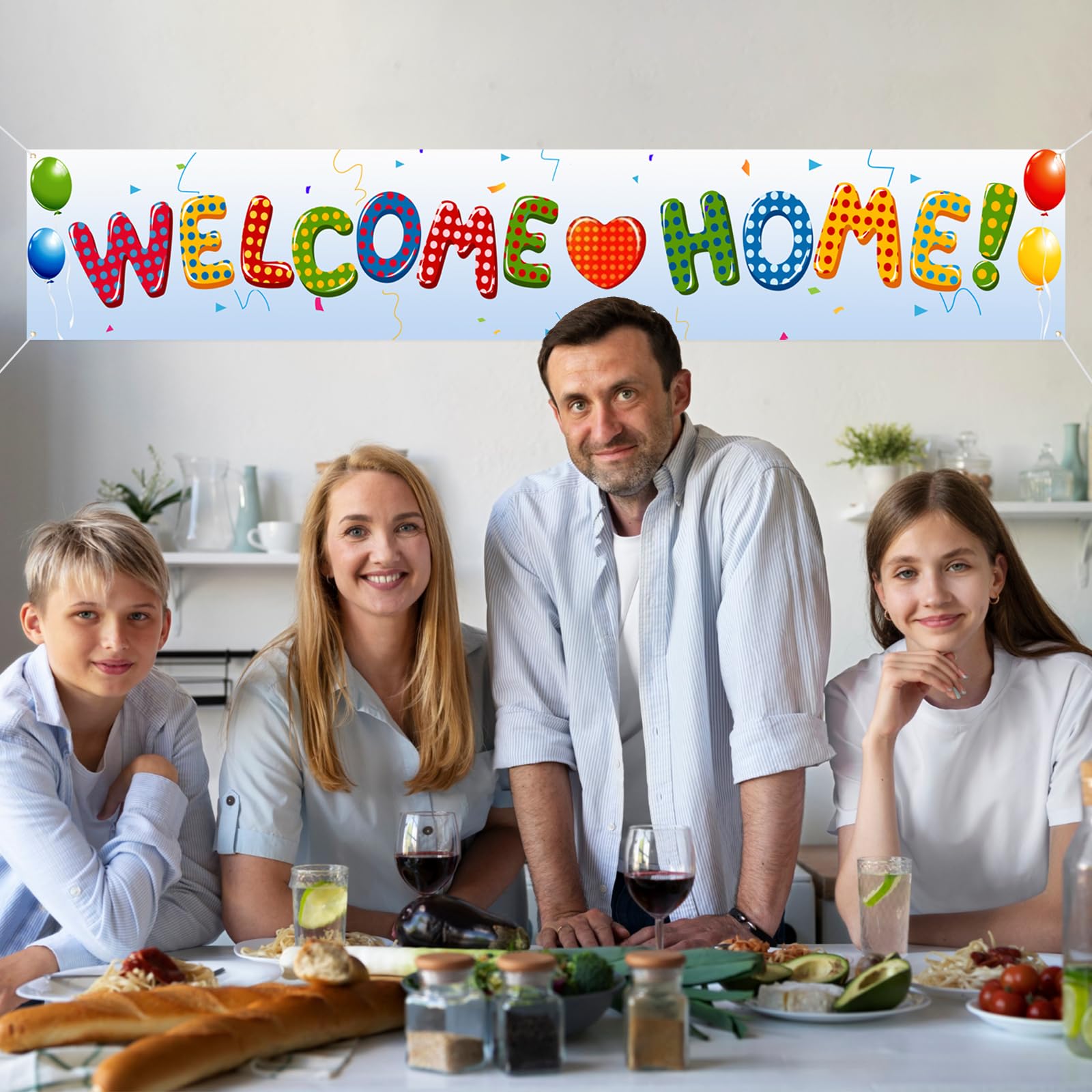 Labakita Welcome Home Banner Housewarming, Welcome Home Decorations For Hospital/Military/Navy/Marine Corps/Marine Boot-Camp/Arm