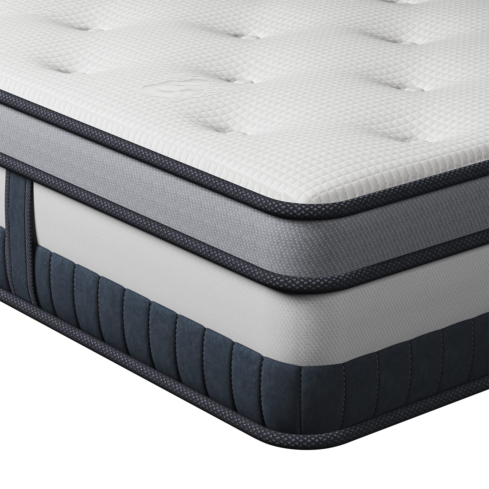 Vesgantti California King Mattress 10 Inch Innerspring Multilayer Hybrid Cal King Size Mattress - Ergonomic Design With Memory F