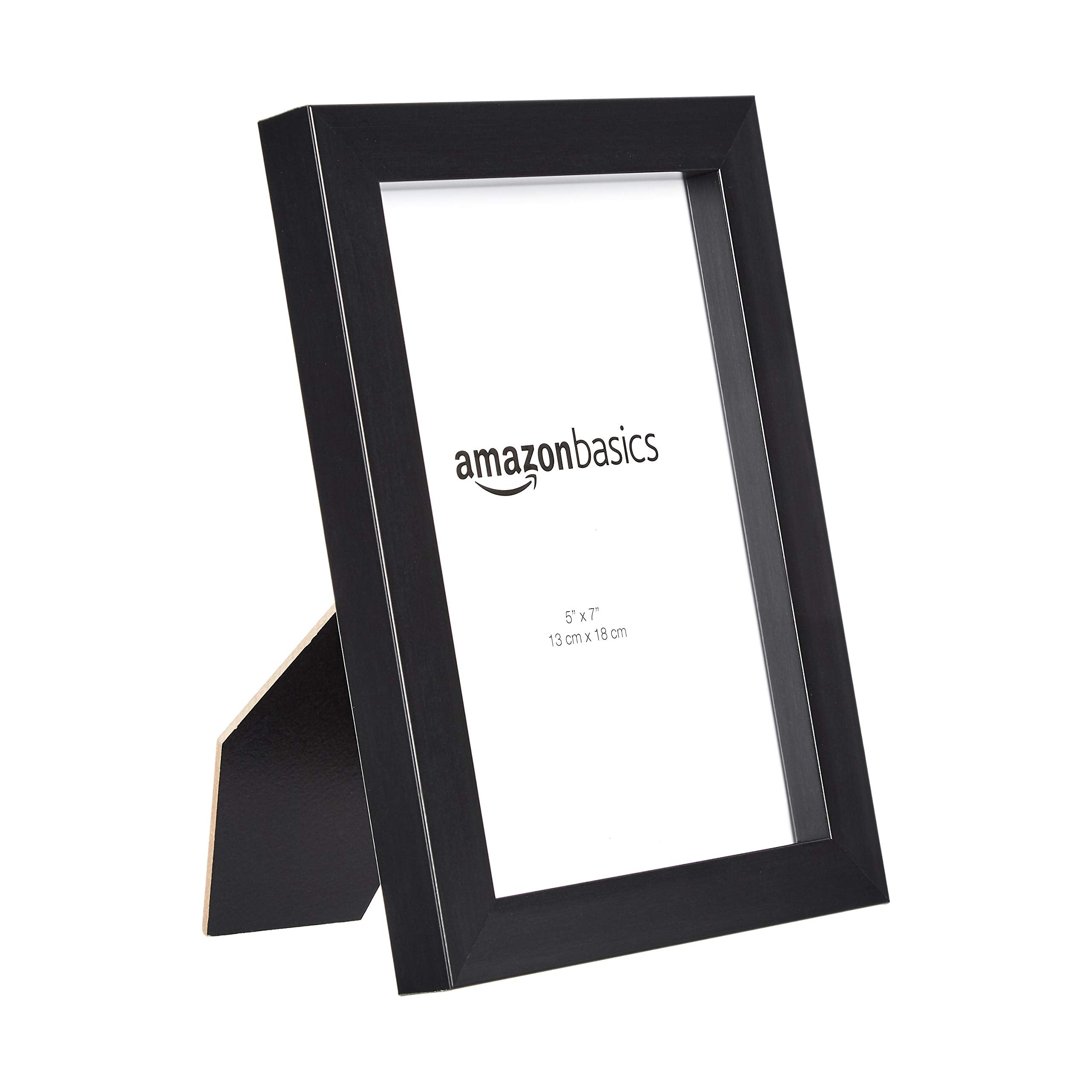 Amazon Basics Rectangular Photo Picture Frame, 5 x 7, Pack of 2, Black