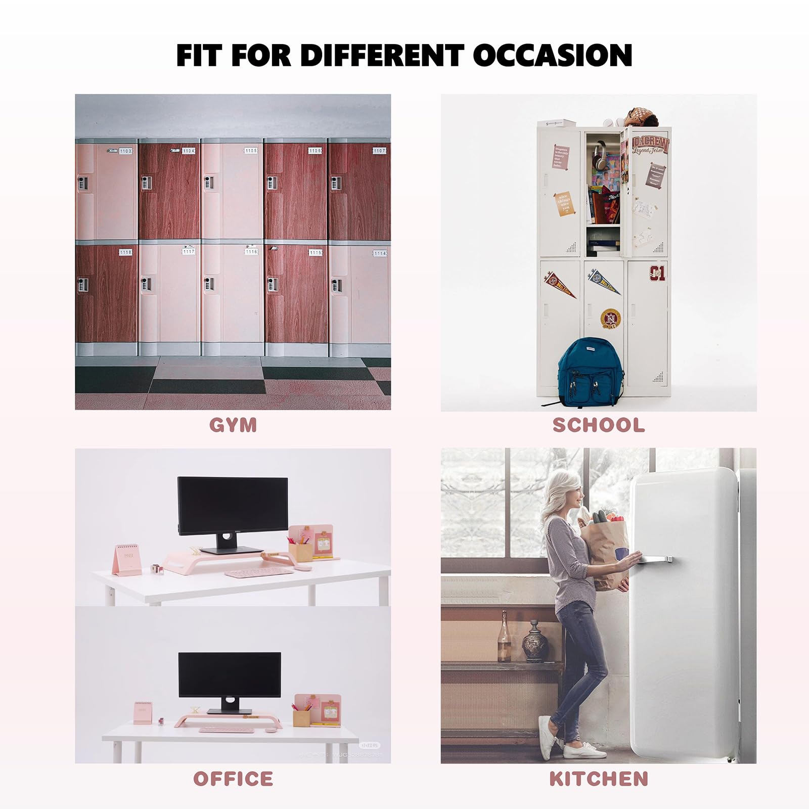 Neehows Magnetic Locker Mirror With Fully Magnetic Back, 9.45 X 5.51 Small Real Glass Super Clear Reflection Mirror With Storage