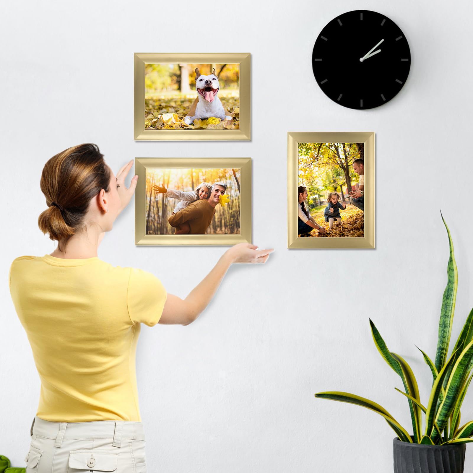 Giftgarden 5x7 Picture Frame Gold Set of 12, Multi Modern 5 x 7 Frames Bulk for Wall or Tabletop Display