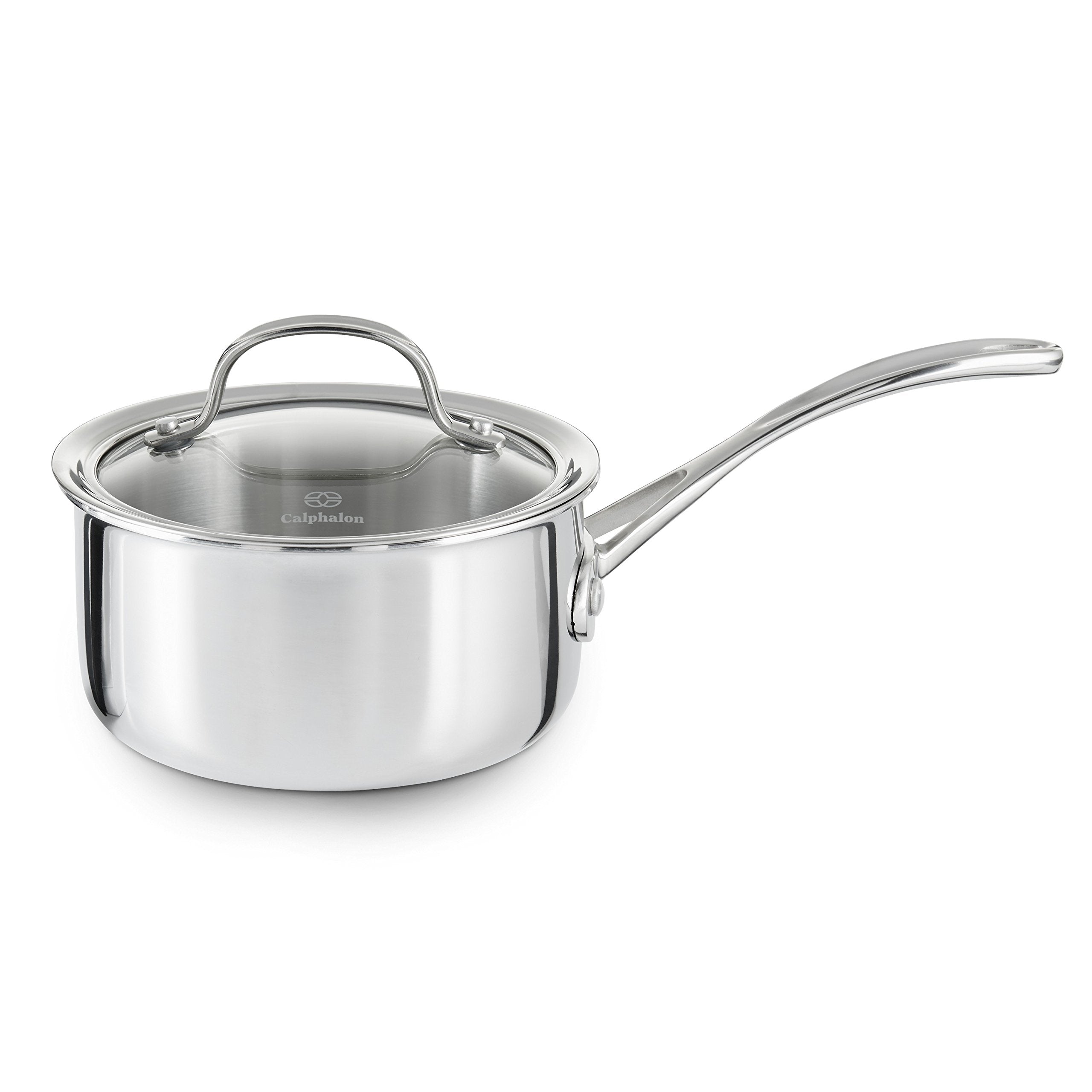 Calphalon Tri-Ply Stainless Steel 1-1/2-Quart Sauce Pan With Cover