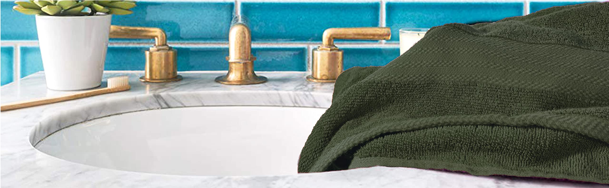 Glamburg Premium Cotton 4 Pack Bath Towel Set - 100% Pure Cotton - 4 Bath Towels 27X54 - Ideal For Everyday Use - Ultra Soft & H