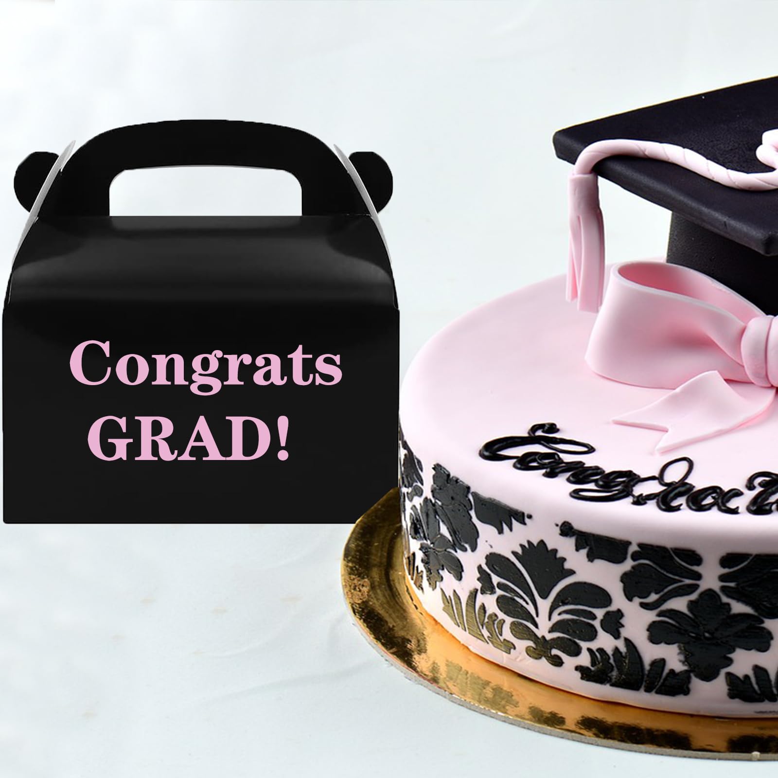 Oletx 30-Pack Black Party Favor Treat Boxes, Goodie Boxes, Gable Paper Gift Boxes With Handles. Perfect For Birthday, Baby Showe