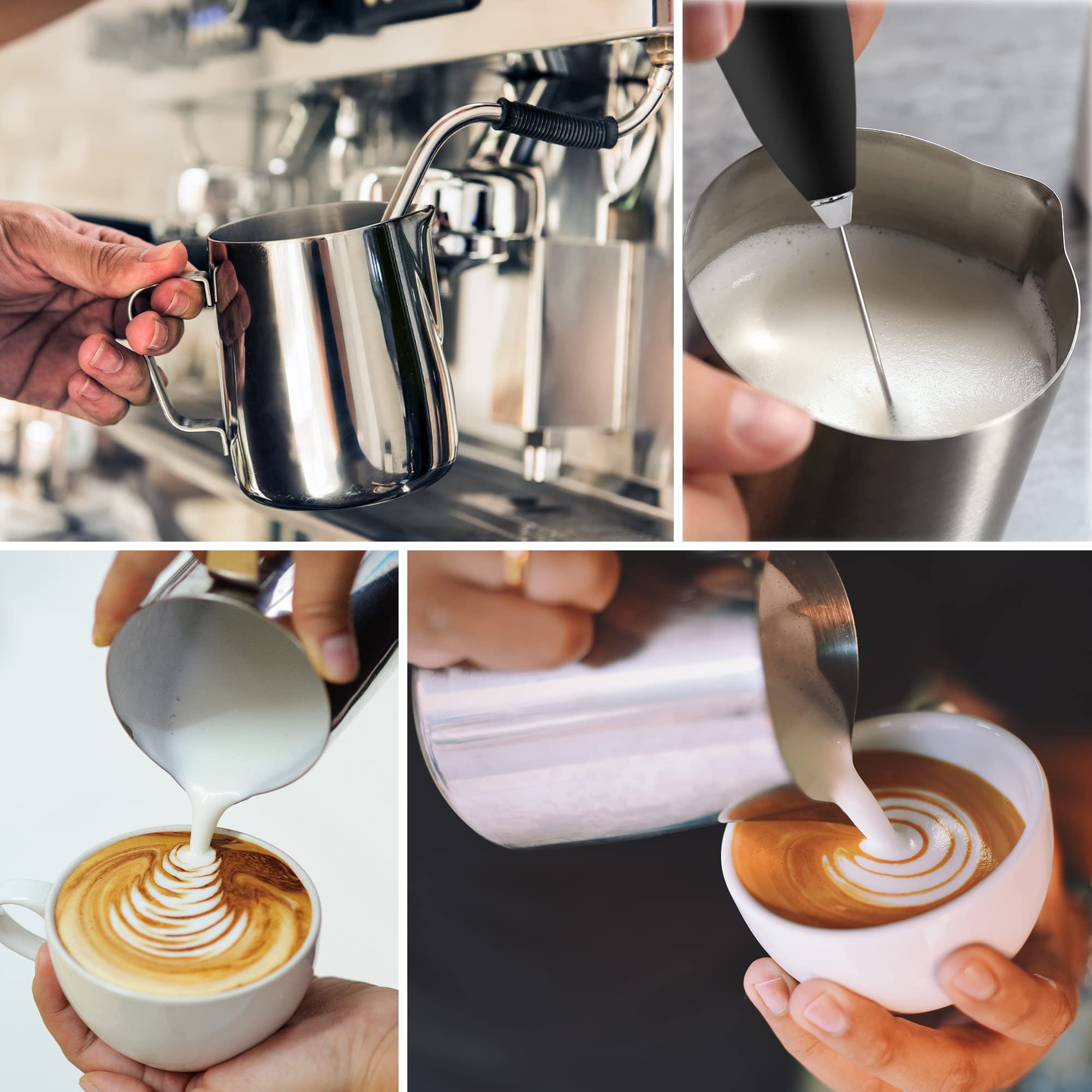 Zulay Kitchen 32Oz Stainless Steel Milk Frothing Pitcher - Milk Frother Cup - Easy-To-Clean Espresso Accessories - Easy-To-Read