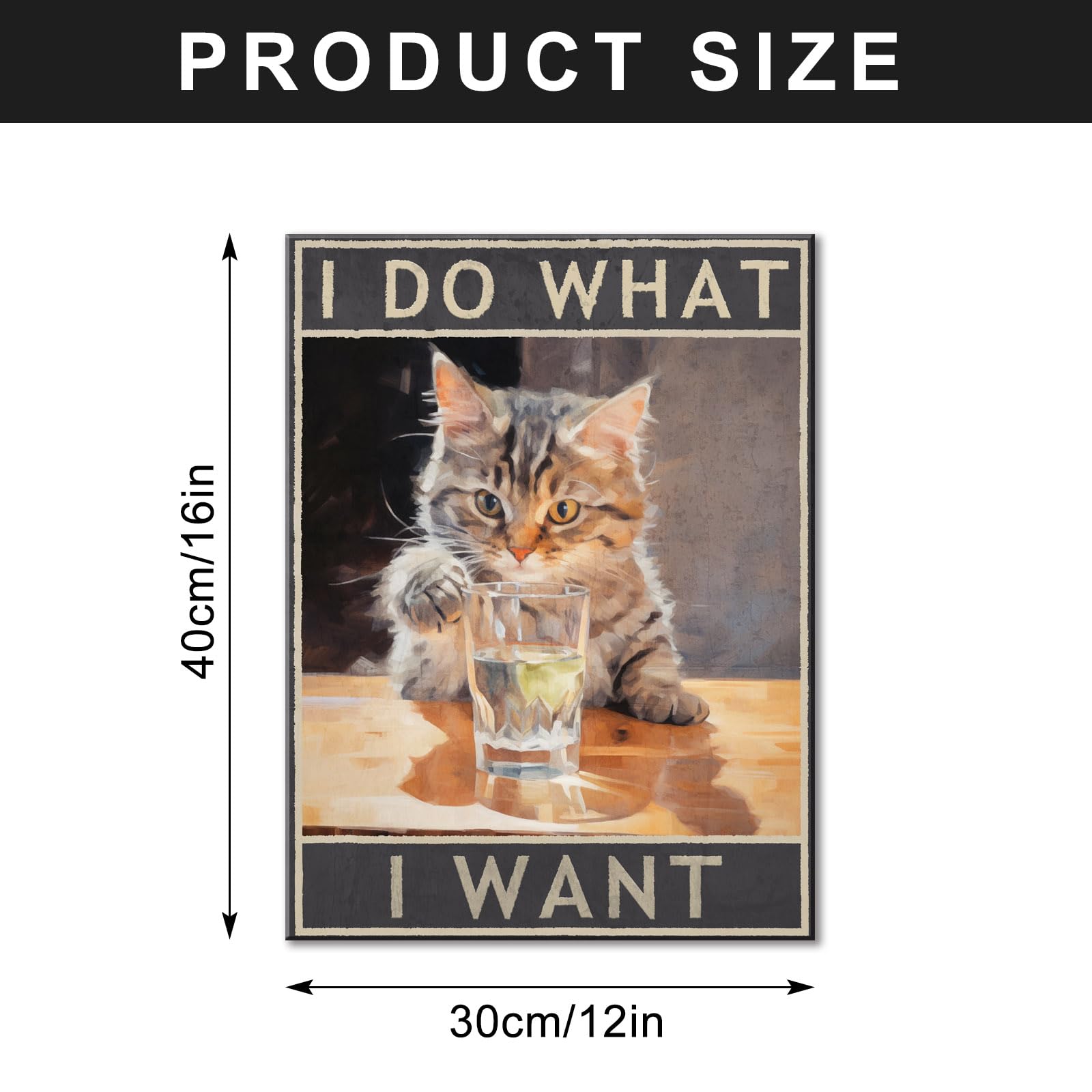 I Do What I Want Cute Cat Decor Inspirational Sign Cute Cat Poster Modern Home Decor For Living Room Home Bedroom Decoration Fra