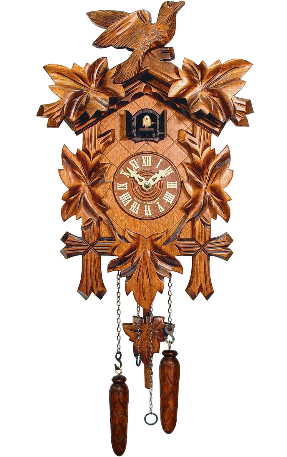 Alexander Taron 532QM Engstler Battery-Operated Cuckoo Clock-Full Size-13.5 H x 9.5 W x 6.5 D, Brown