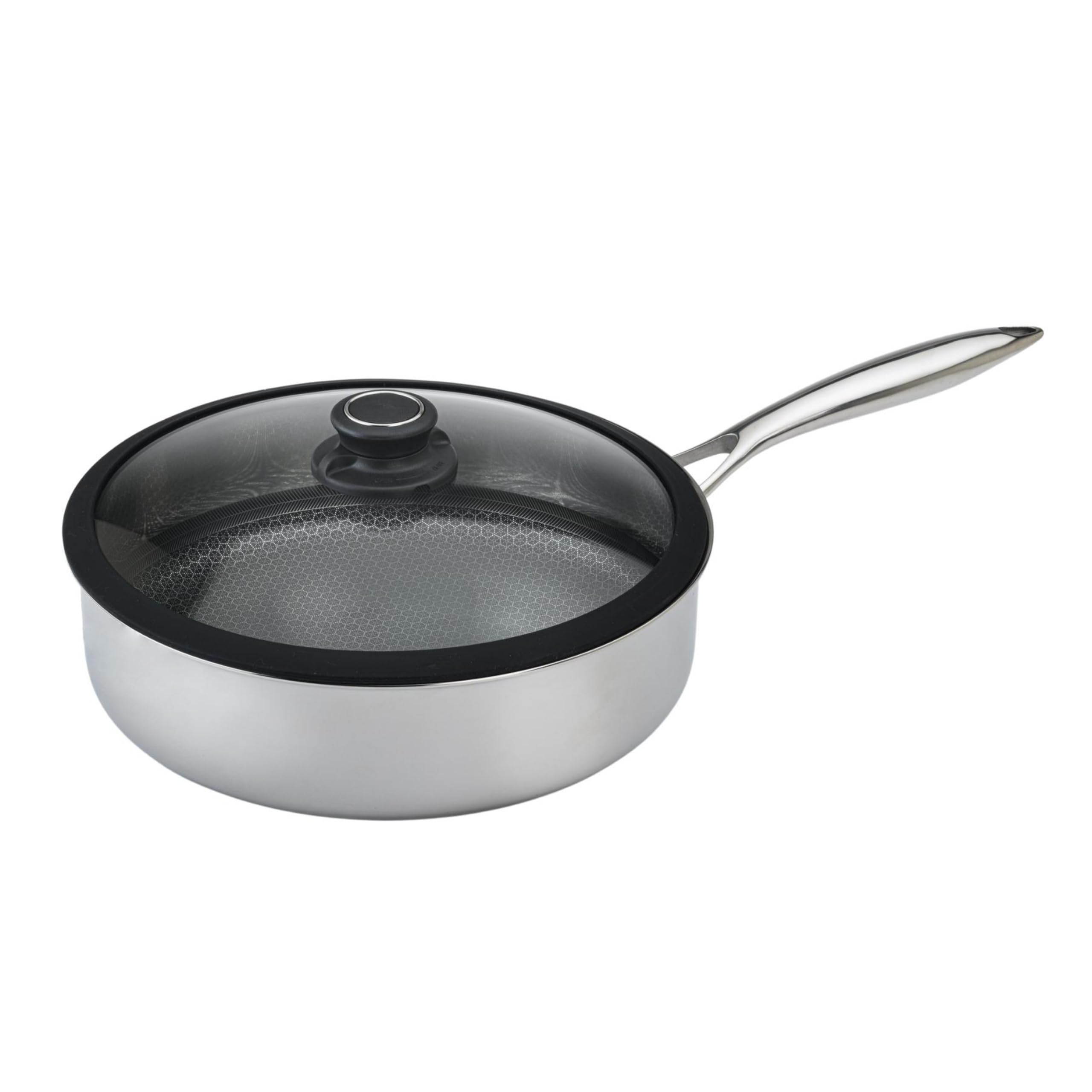 Black Cube Quick Release Cookware Saut   Pan with Lid, 9.5-Inch/3 Quart
