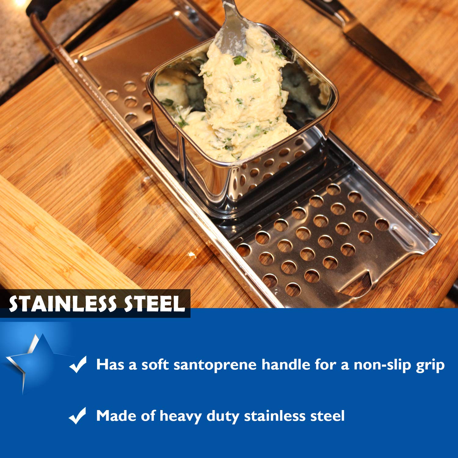 Premium Grade Stainless Steel Spaetzle Maker With Comfort Grip Handle Traditional German Egg Noodle Maker