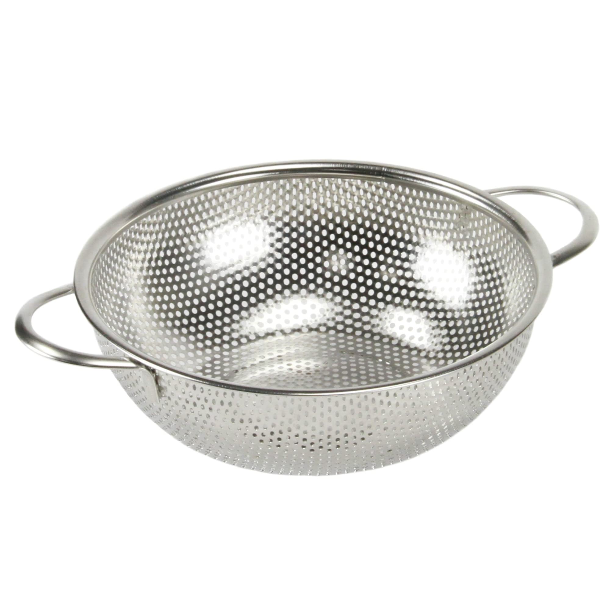 Chef Craft Quick Drain Microperforated Colander, 1.5 Quart, 2.5 Quart, And 5 Quart 3 Piece Set, Stainless Steel