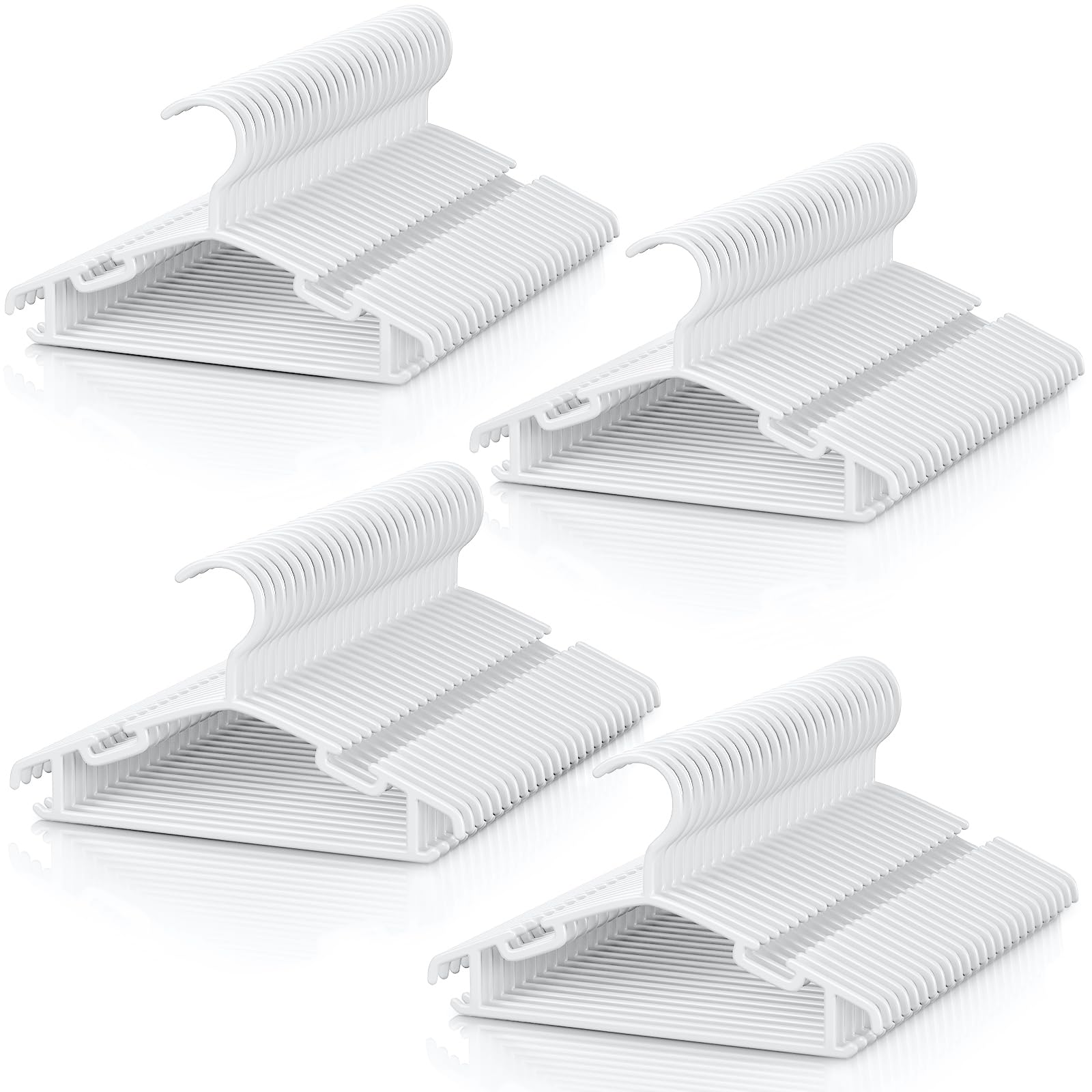 Vilick Kids Plastic Hangers, Baby Clothes Hangers For Closet 100 Packs Non-Slip Toddler Hangers For Infant Child Clothing, Small