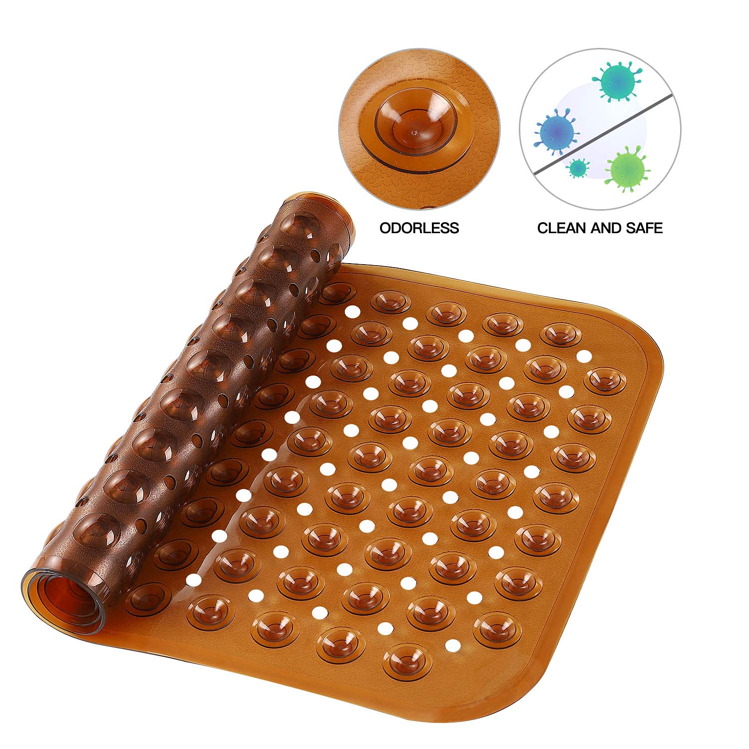 Yinenn Bath Tub Shower Stall Mats 31X15.5 Inch Non-Slip And Latex Free, Bathtub Mat With Suction Cups, Machine Washable Bathroom