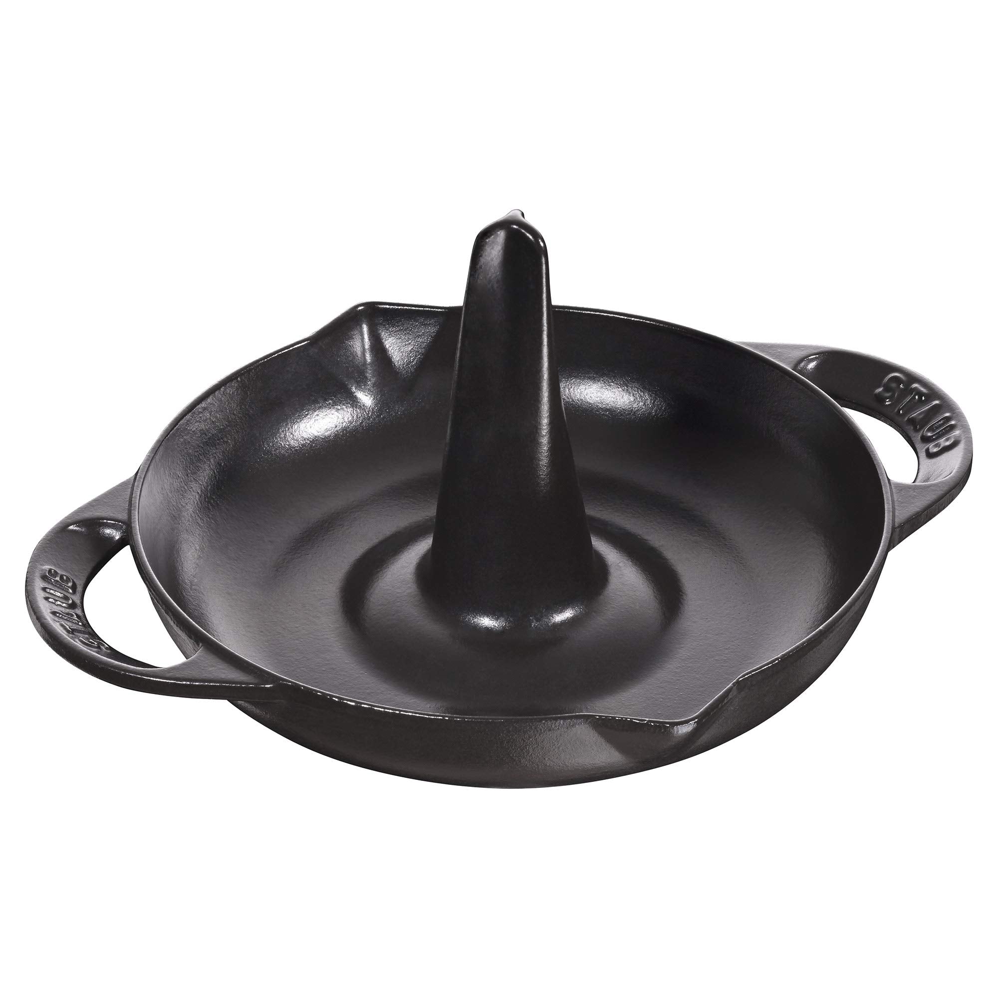Staub Cast Iron 9.5-Inch Vertical Chicken Roaster - Matte Black, Made In France