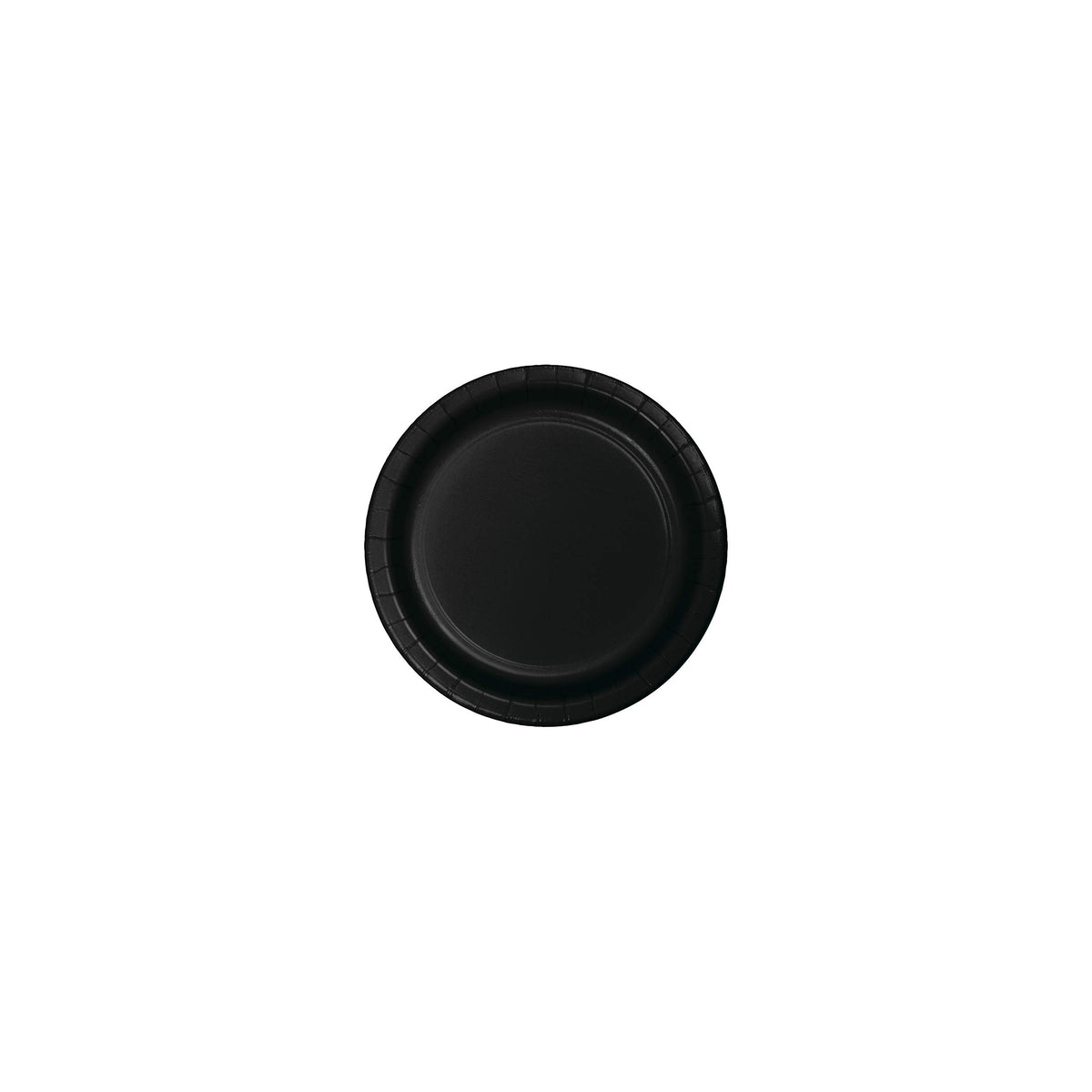 Creative Converting Value Pack Dessert Round Paper Plates, 7'', Black Velvet