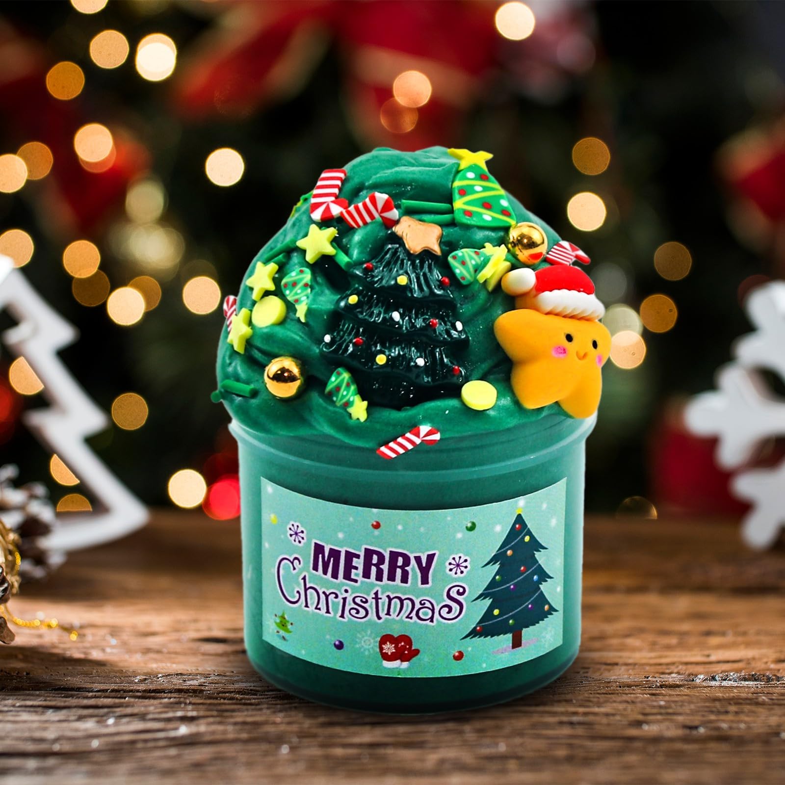 KYEVIS Slime Advent Calendar 2025 - 24 Days of Surprises, Green Slime Kit for Kids 4-12 Years, Fun Christmas Countdown Gift