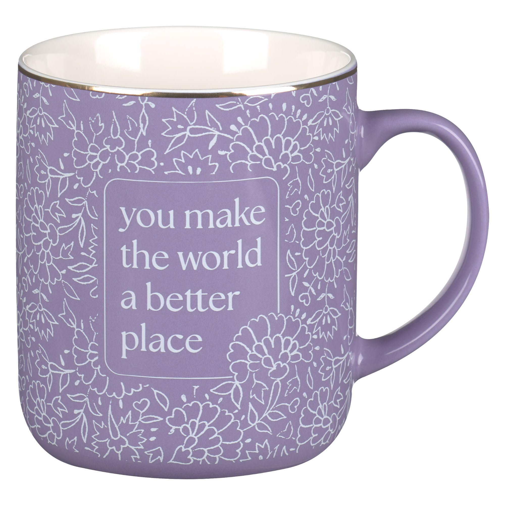 WITH LOVE Ceramic Coffee Mug: Make the World a Better Place, Large, 14oz