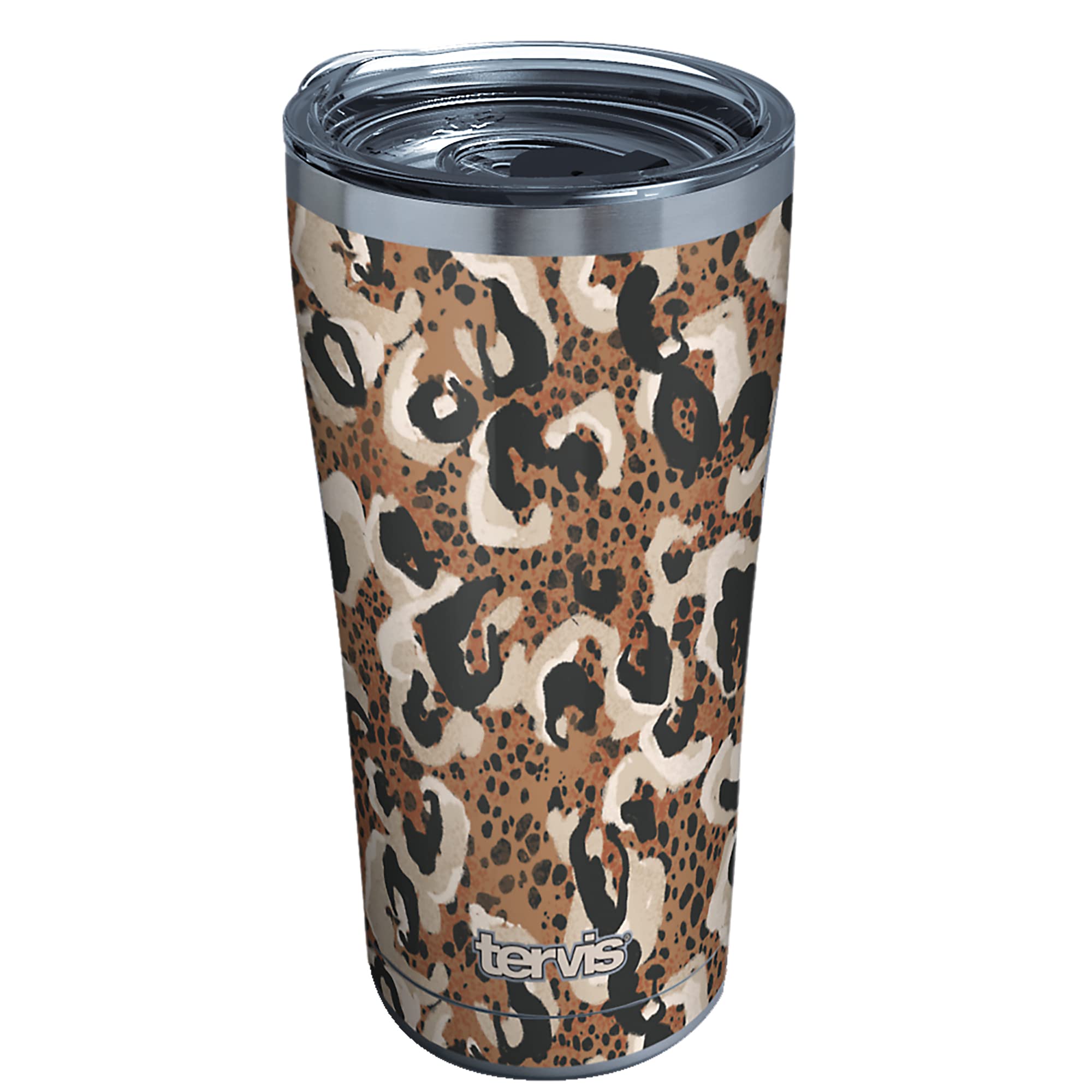 Tervis Spotted Jaguar Triple Walled Insulated Tumbler Travel Cup Keeps Drinks Cold & Hot, 20Oz Legacy, Stainless Steel