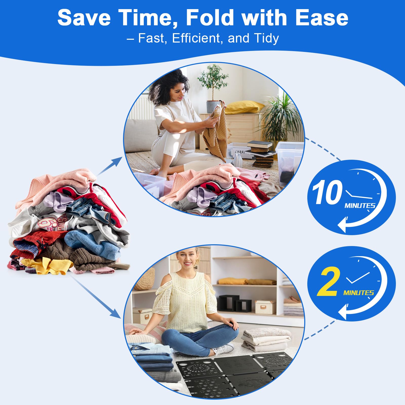 BoxLegend V3 Shirt Folder Board Tshirt Clothes Folder Folding Board Durable Laundry Sorter Helper Liner, Green