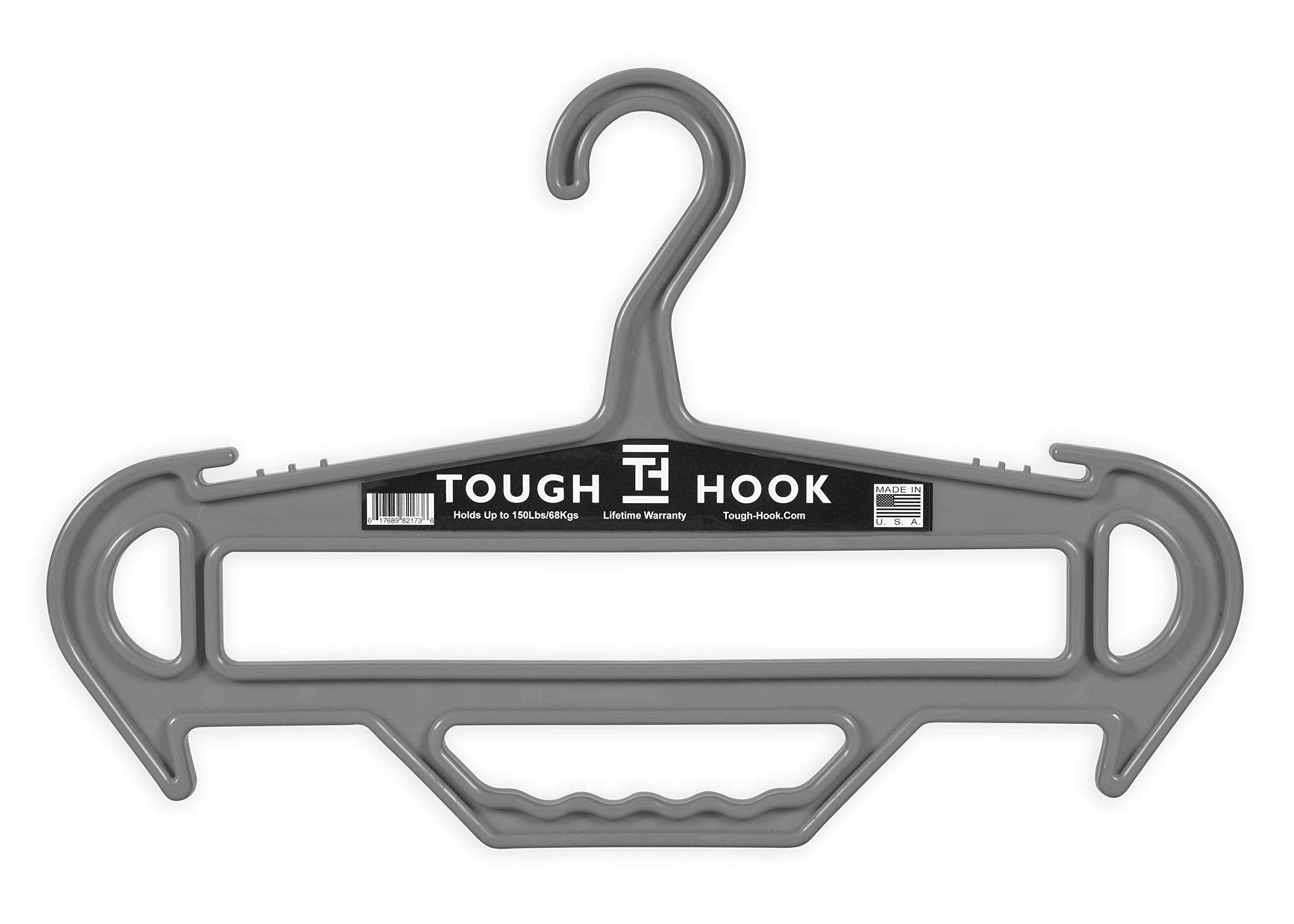 Tough Hanger Xl | American Made | Unbreakable Heavy Duty Hanger | Gripper Built-In Carry Handle | A Beast Of A Hanger | Premium