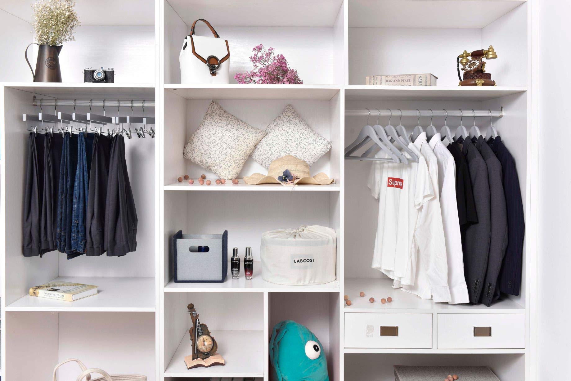 Quality Wooden Hangers - Slightly Curved Hanger Set Of 10-Pack - Solid Wood Coat Hangers With Stylish Chrome Hooks - Heavy-Duty