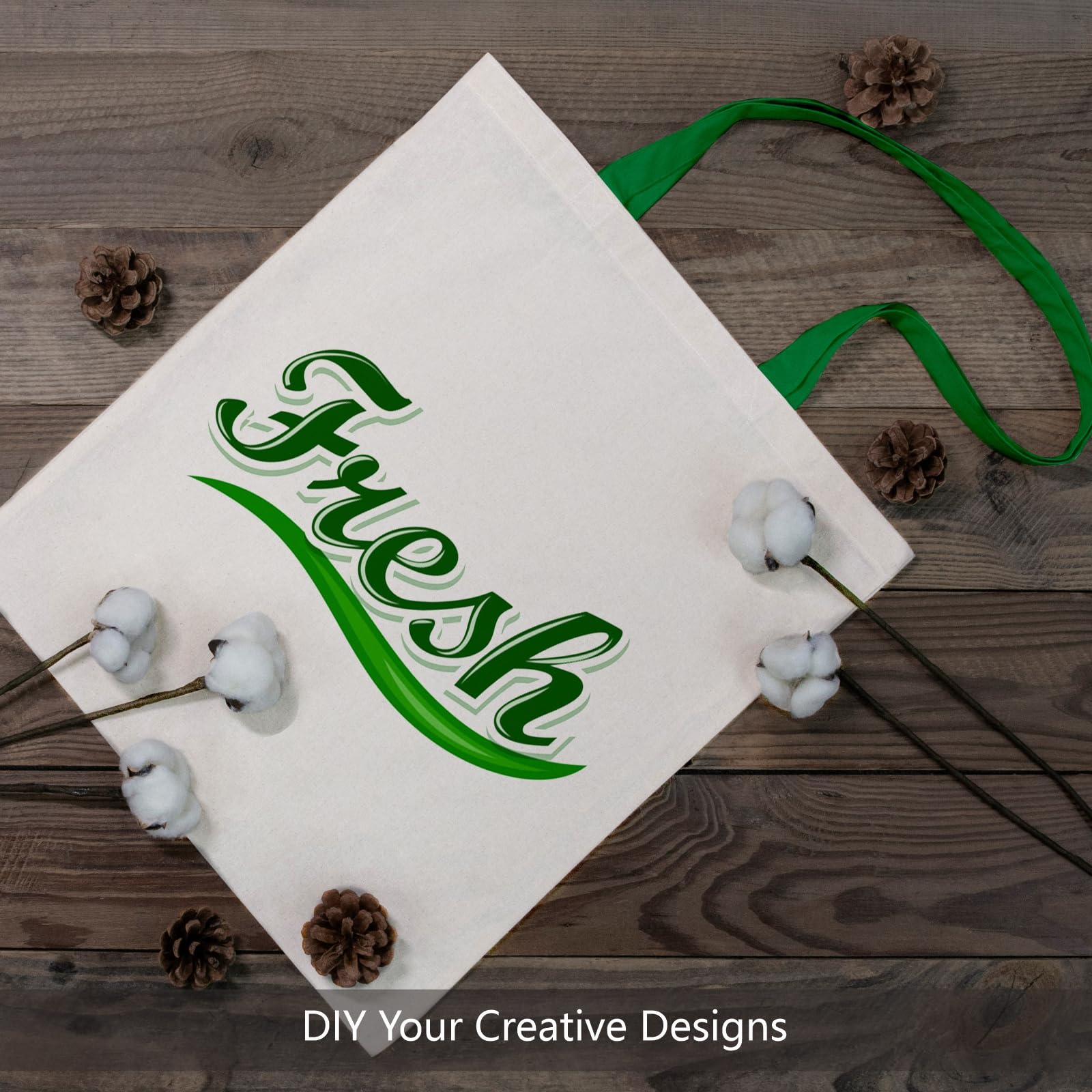 Topdesign 12-Pack Economical 16''X15'' Cotton Tote Bag, Lightweight Medium Reusable Grocery Shopping Cloth Bags, Suitable For Di