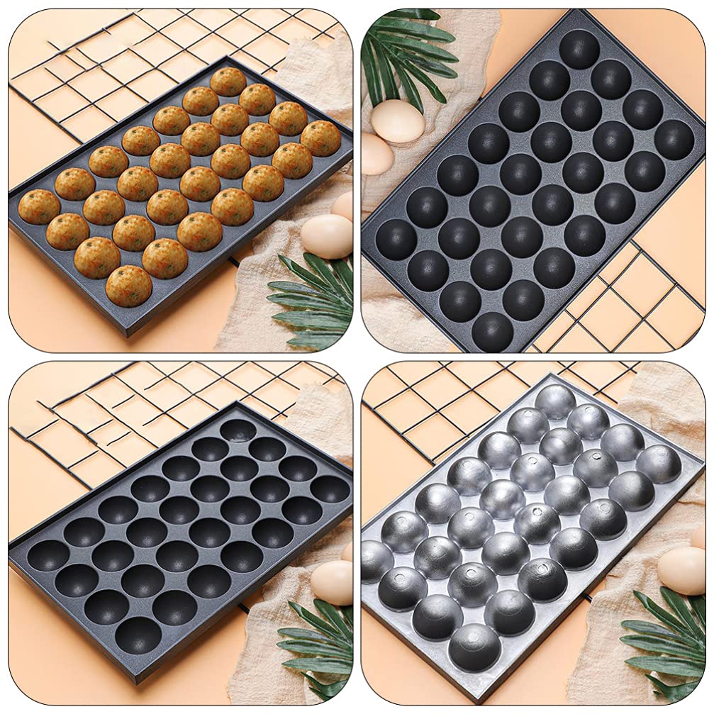 Zerodeko Takoyaki Pan, 28 Takoyaki Maker Baking Pan Japanese Octopus Meatball Grill Pan Egg Mold Tray Plate For Home Kitchen Cak