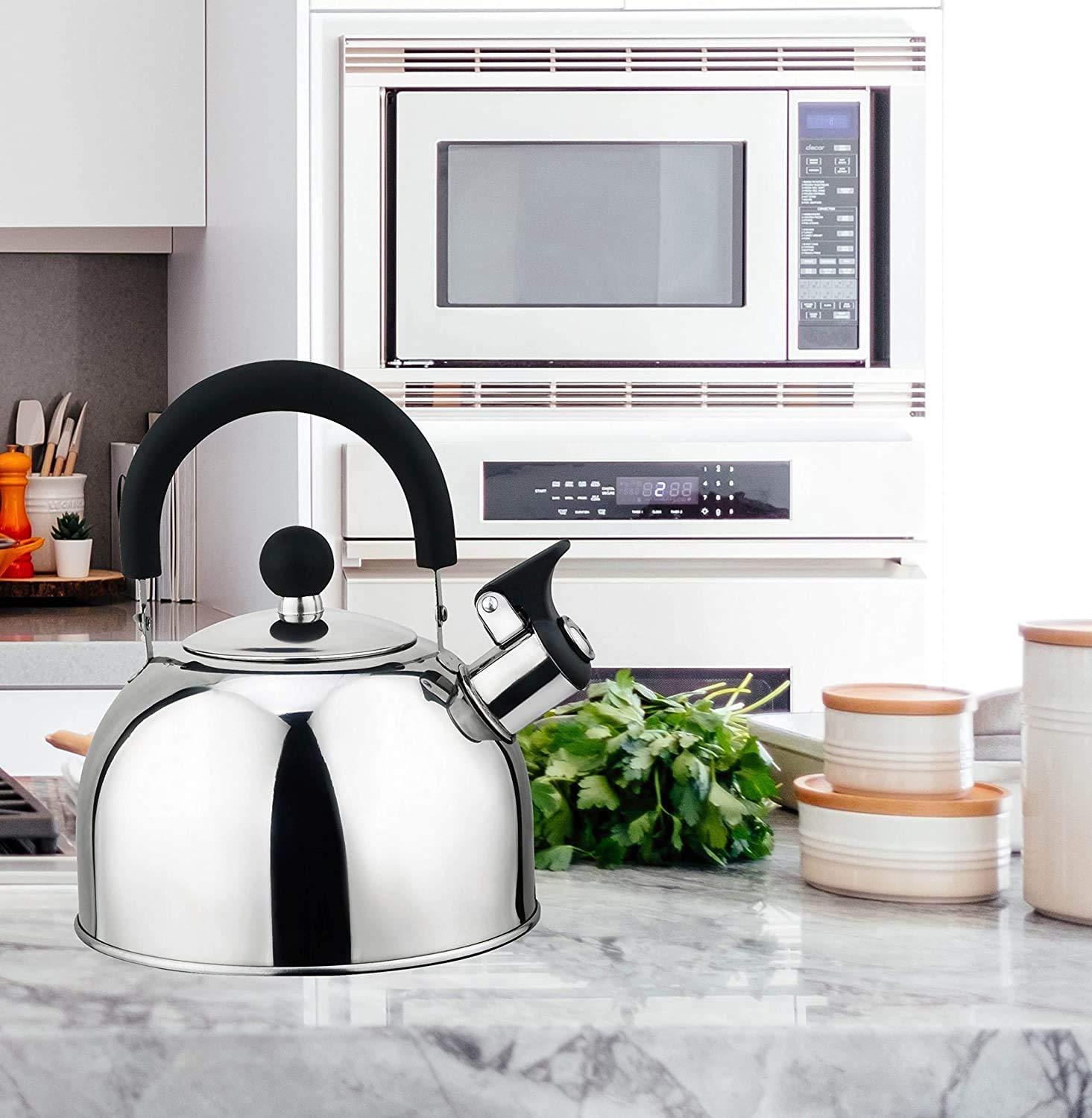 J&V Textiles Stainless Steel Whistling Tea Kettle, 2.5-Quart*