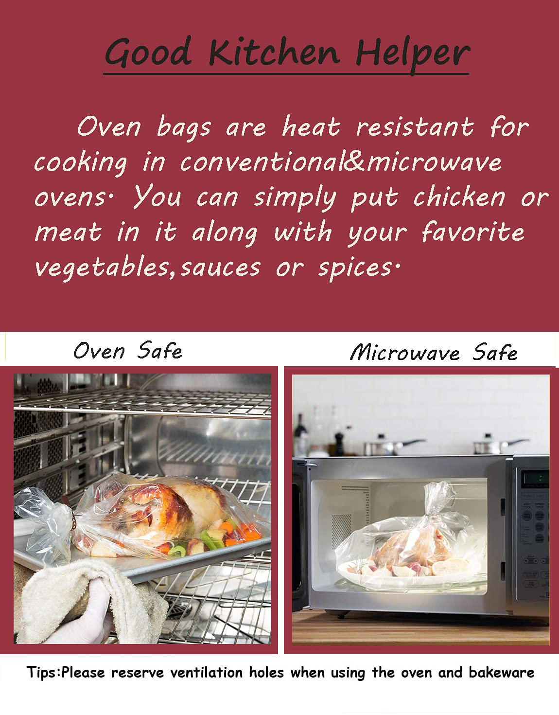 10 Counts Oven Bags Turkey Size | Large Oven Bag For Thangkgiving Day Turkey Roasting Cooking(1)