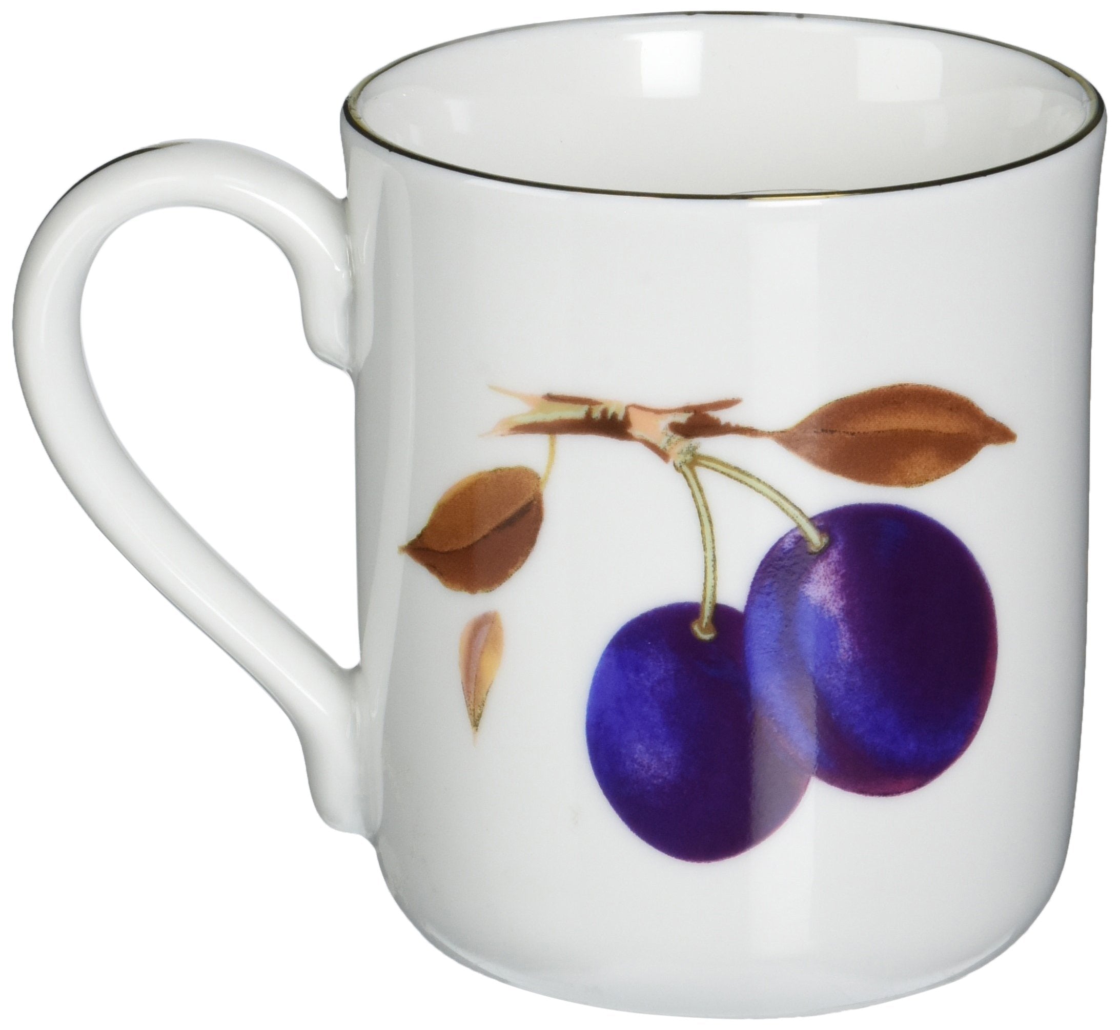 Royal Worcester Evesham Gold Mug With Pear And Damson Motif
