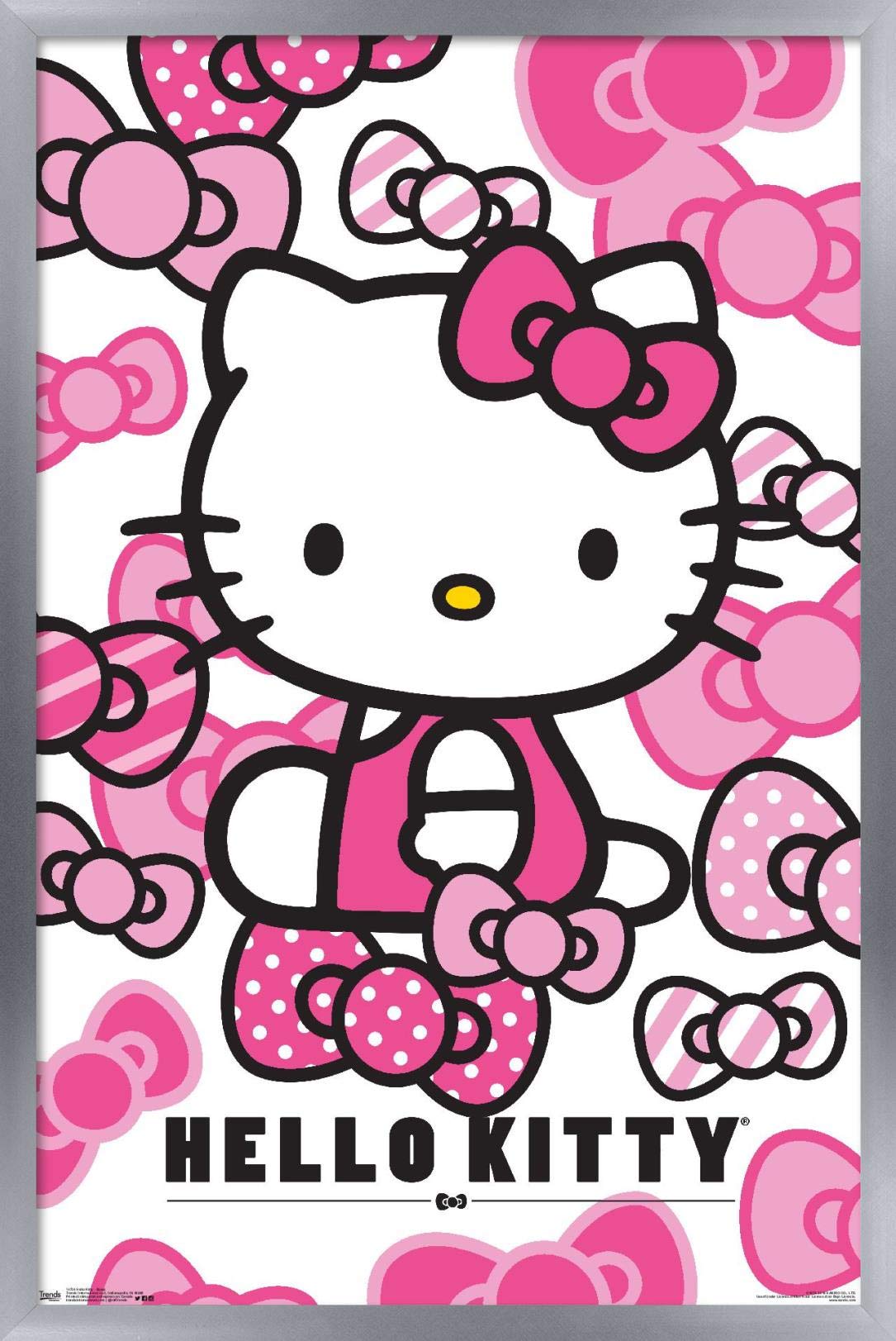 Trends International Hello Kitty - Bows Wall Poster, 22.375'' X 34'', Silver Framed Version