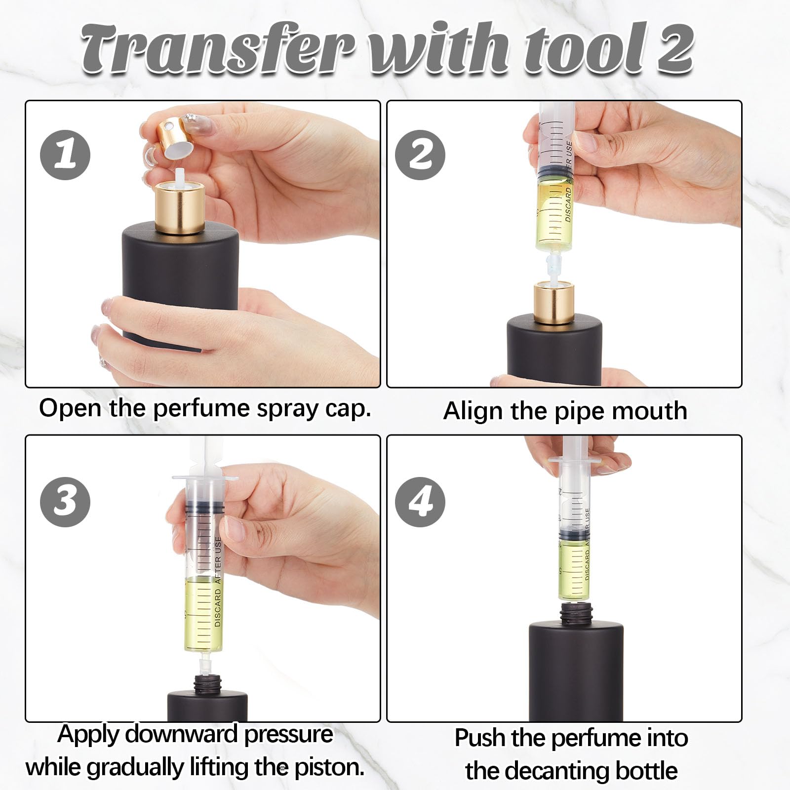 Teenyyou 6 Pack 50 Ml Glass Perfume Bottles And Refill Tools Set, Travel Perfume Atomizer Spray Bottles, Portable Empty Refillab