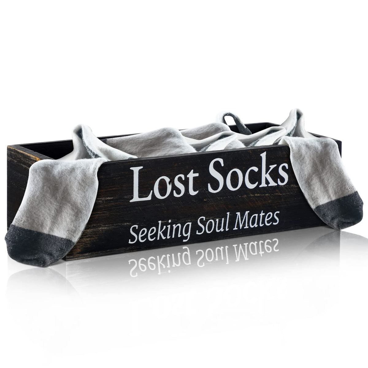 Farmhouse Lost Socks Basket Wooden Missing Sock Basket Laundry Room Organization Rustic Farmhouse Decor Funny Lost Socks Laundry