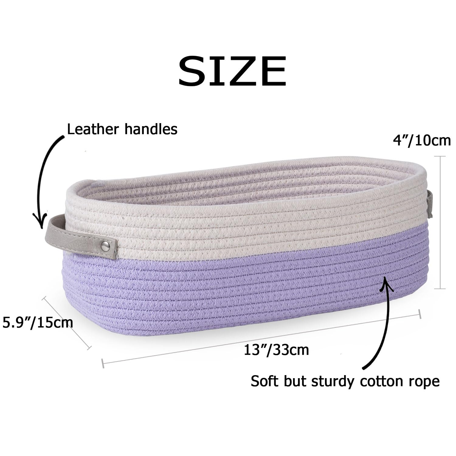Oradrem 2 Pack Small Cotton Rope Woven Basket Toilet Paper Baskets For Organizing Decorative Basket For Boho Decor Small Storage