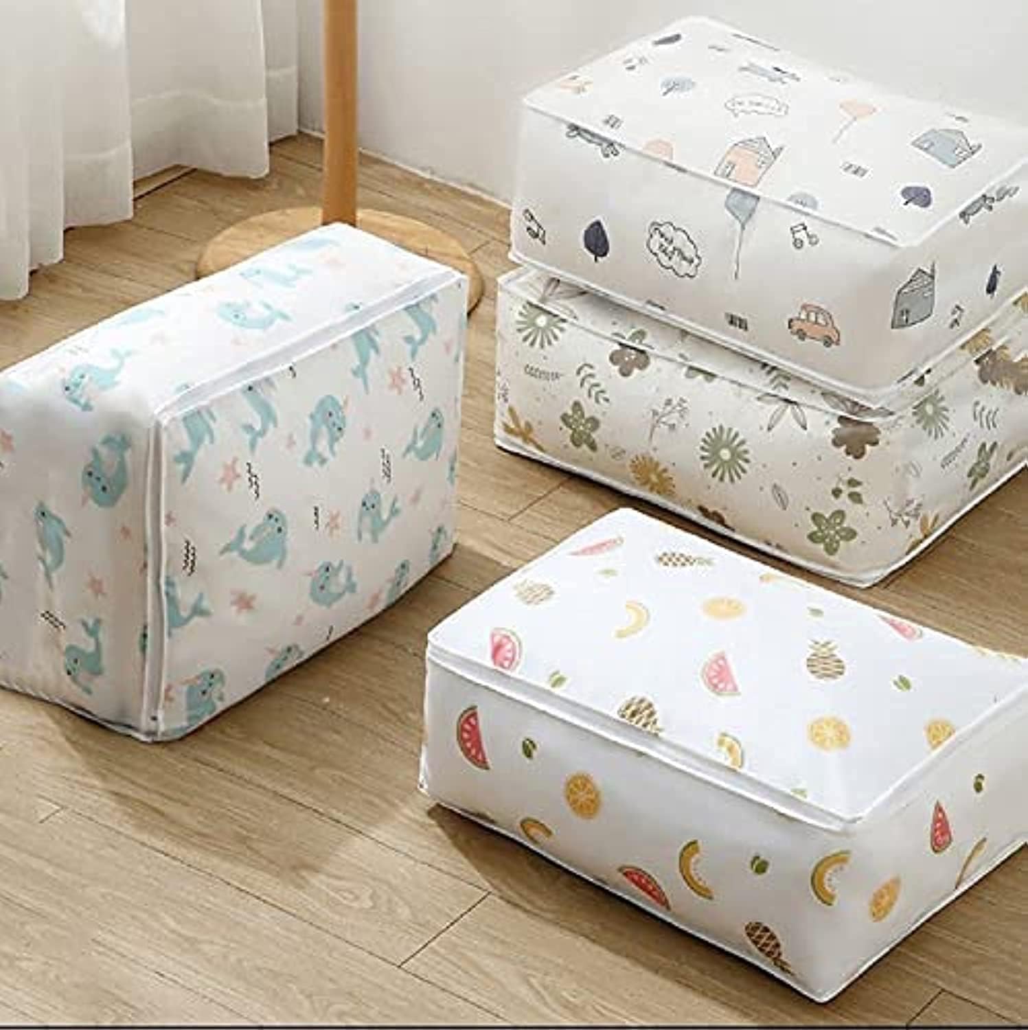 Get Star Blanket Storage Bag UnderBed Quilt Clothes Storage Bag With Peva Material Washable Waterproof Foldable Transparent Pri