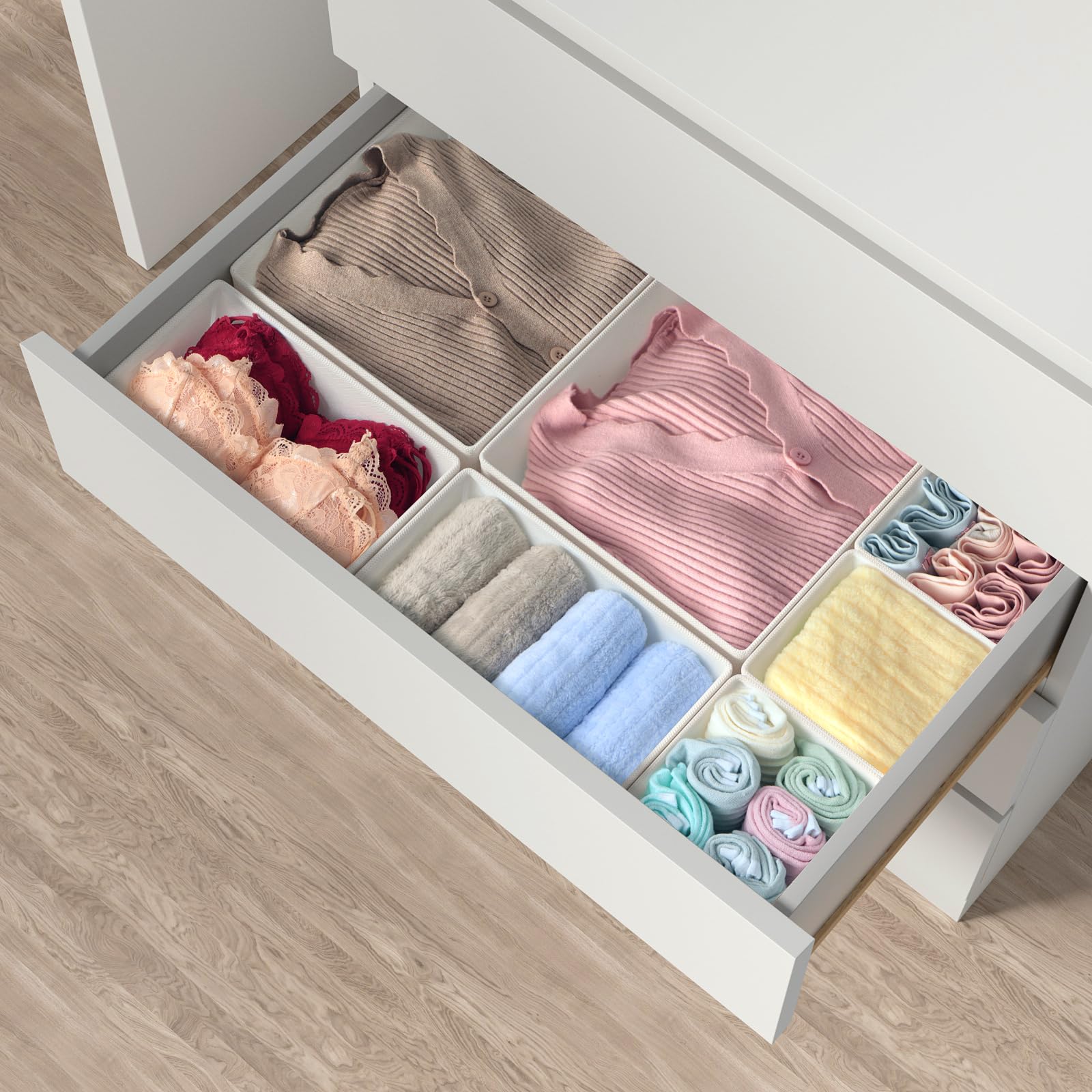 ORLISA Drawer Organizer Clothes-Dresser Organizer for Nursery-Perfect Baby Clothes Organizer and Storage & General Nursery Organ