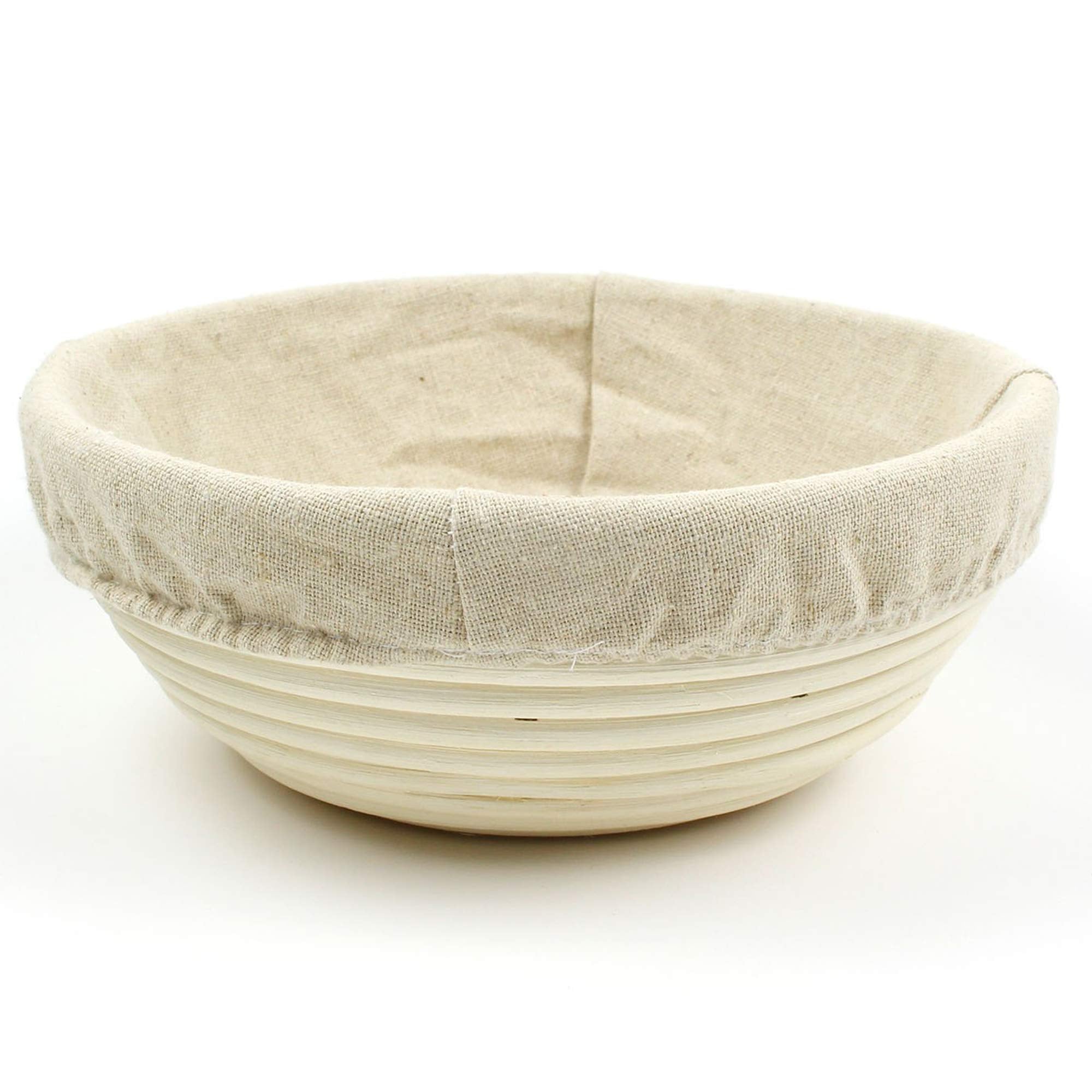 Vollum Bread Proofing Basket Banneton Baking Supplies For Beginners & Professional Bakers, Handwoven Rattan Cane Bread Maker Wit