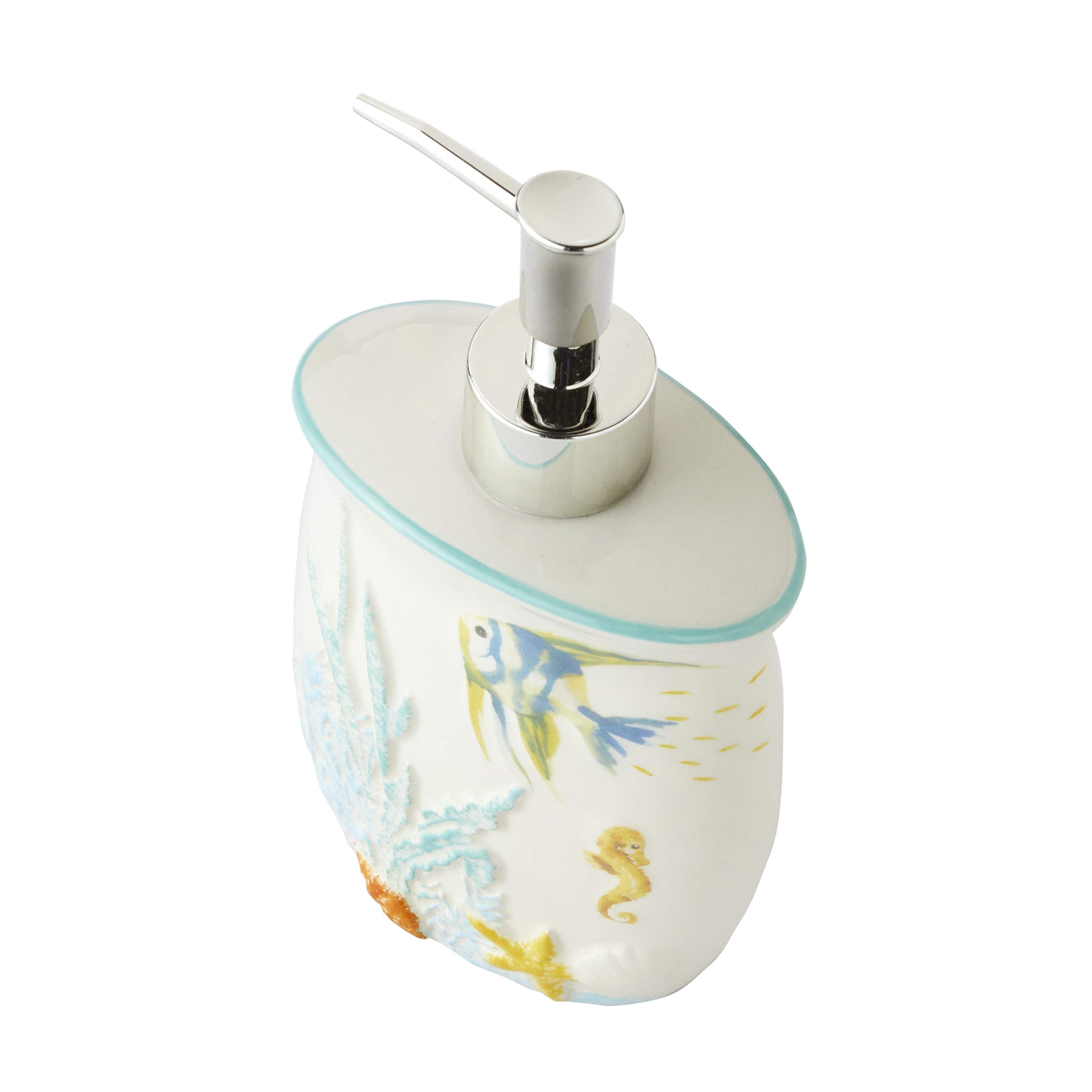 SKL HOME by Saturday Knight Ltd. Ocean Watercolor Soap Dispenser  multicolored  6.5 '' x 2.25 '' x 4 ''