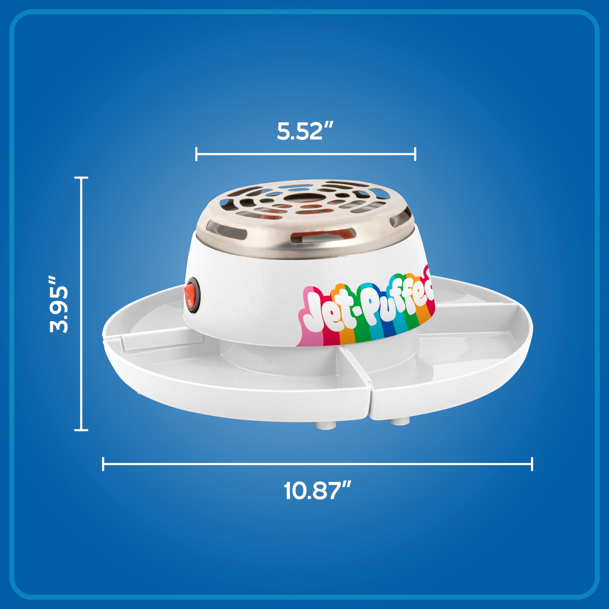 Nostalgia Jet-Puffed Tabletop Indoor Electric S'Mores Maker - Smores Kit With Marshmallow Roasting Sticks And 4 Compartment Tray