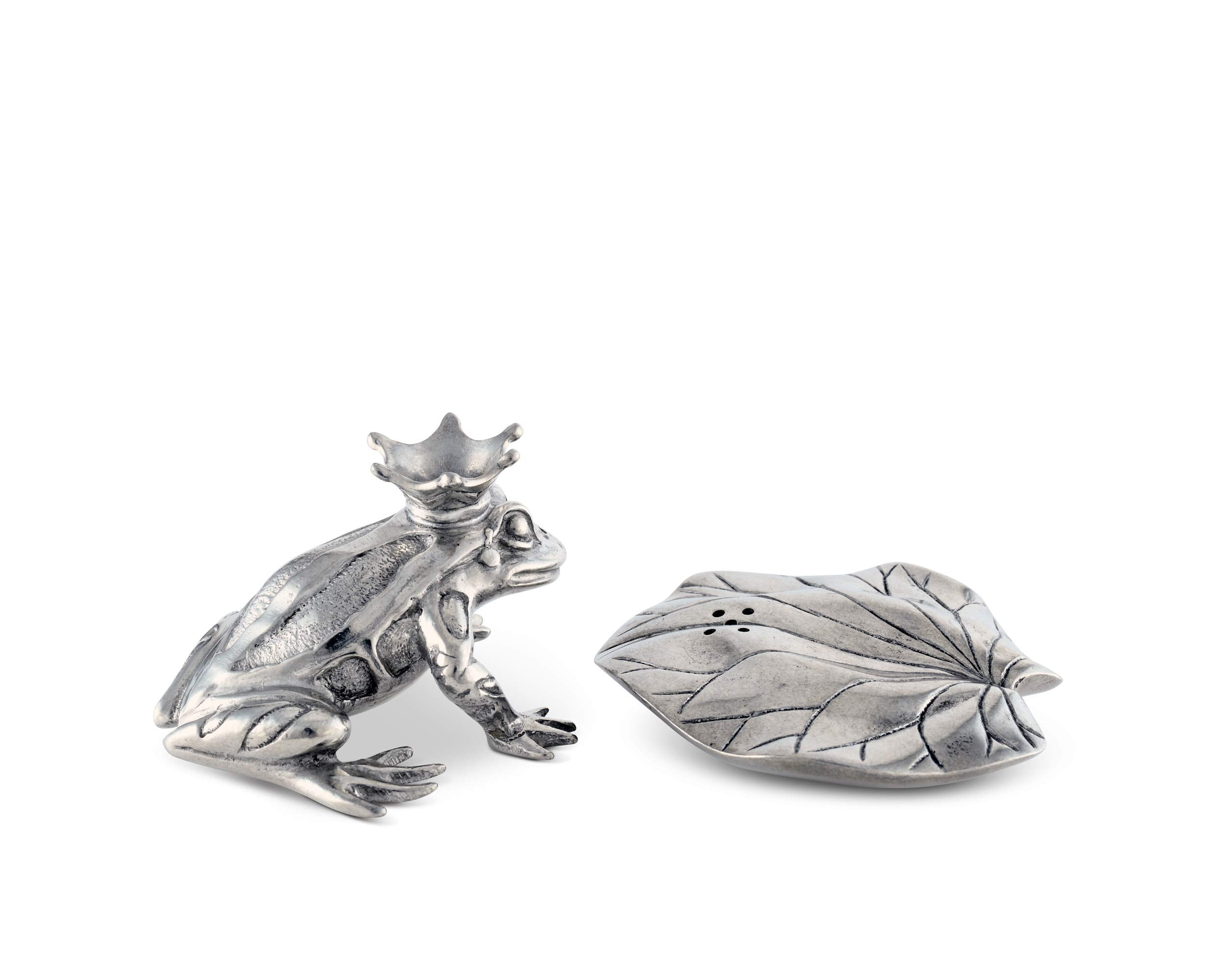Vagabond House Frog Prince Salt And Pepper Shaker Set S&P Shaker 3 Inch X 3 Inch