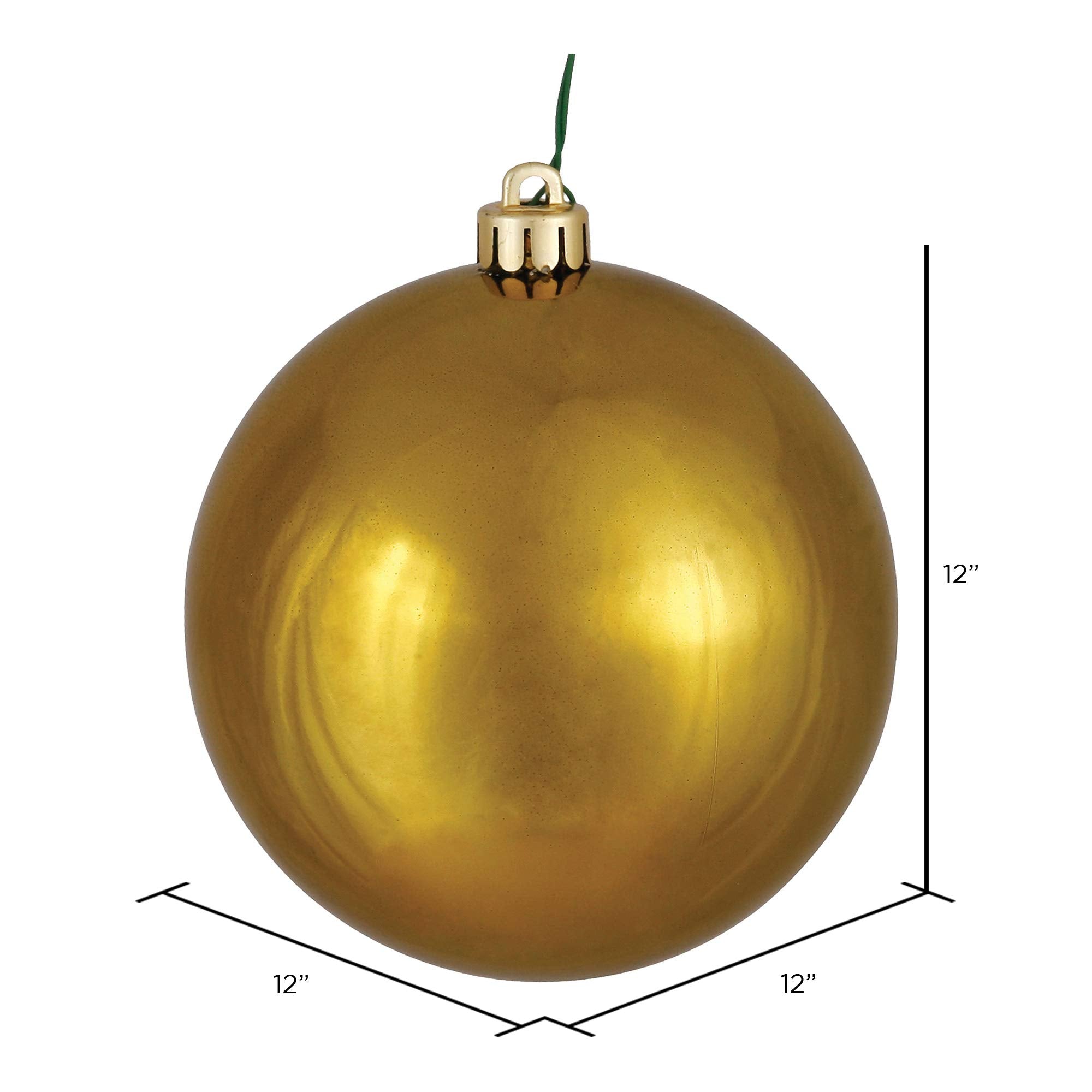 Vickerman 12 Olive Shiny Ball Ornament