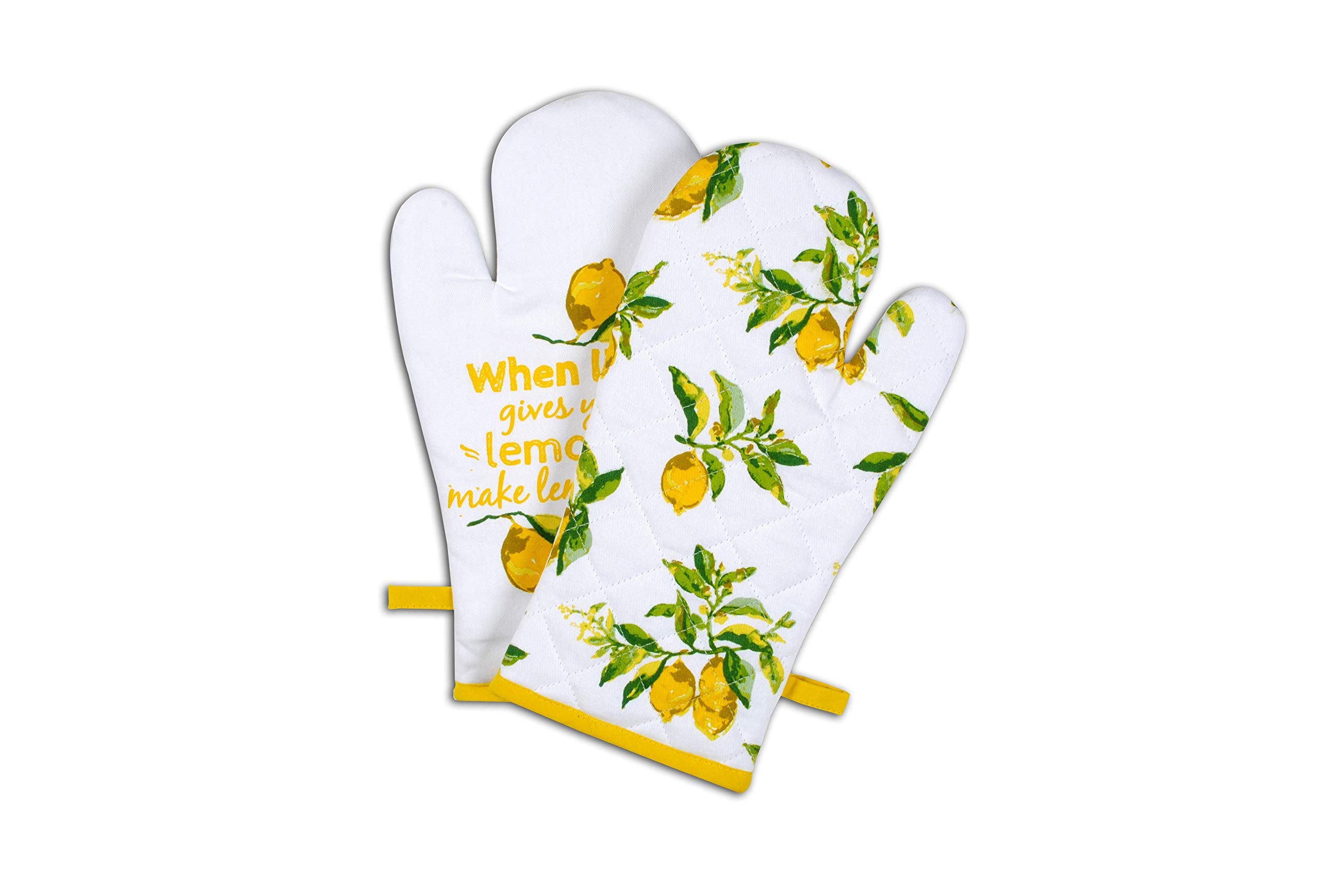 Amour Infini Pot Holders, Oven Mitt And Kitchen Towel Heat Resistant 5-Piece Cotton Kitchen Set Perfect For Cooking, Baking, And