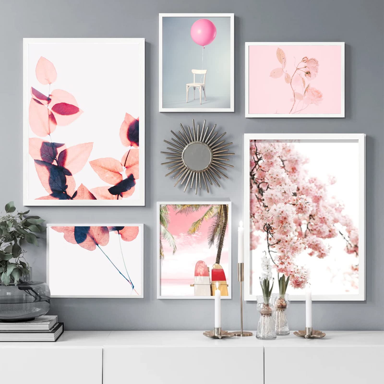 ijuerybai White 14x14 Picture Frame Set of 3, High Transparent Frame for 14 By 14 Square Photo Collage Canvas Poster Size Wall M