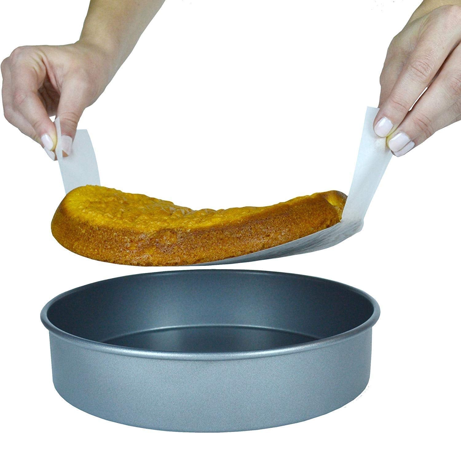 Non-Stick Round Parchment Paper- 6 Inch - 100 Eco-Friendly Pack - Baking Paper Liners For Round Cake Pans Circle Cheesecake, Coo