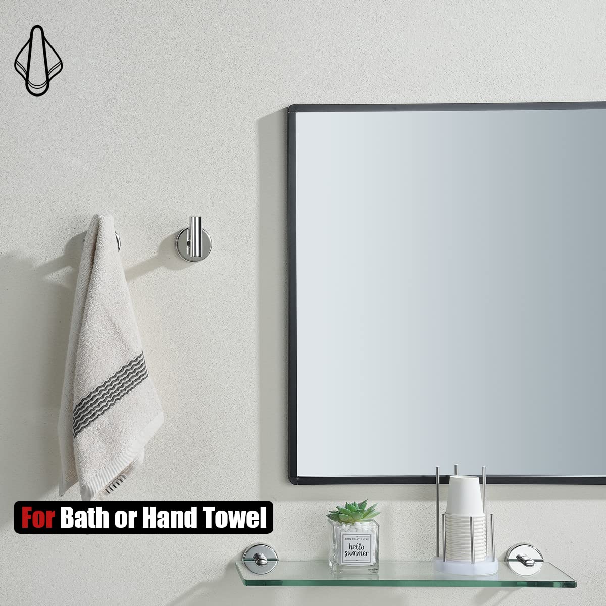 JQK Bathroom Hardware Towel Bar Set  5-Piece Bath Accessories Set Polished Chrome Wall Mount Includes 24 in Towel Bar  9 in HT Bar  TP Holder  Towel Hook x 2  BAS105-CH