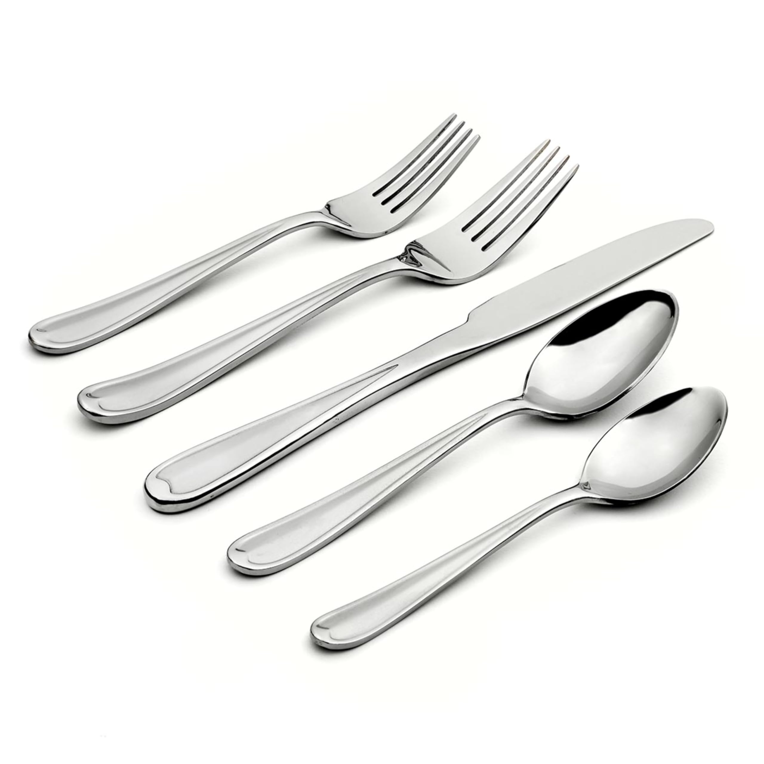 Oneida Dylan 42 Piece Everyday Flatware, Service For 8, 18/0 Stainless Steel, Silverware Set