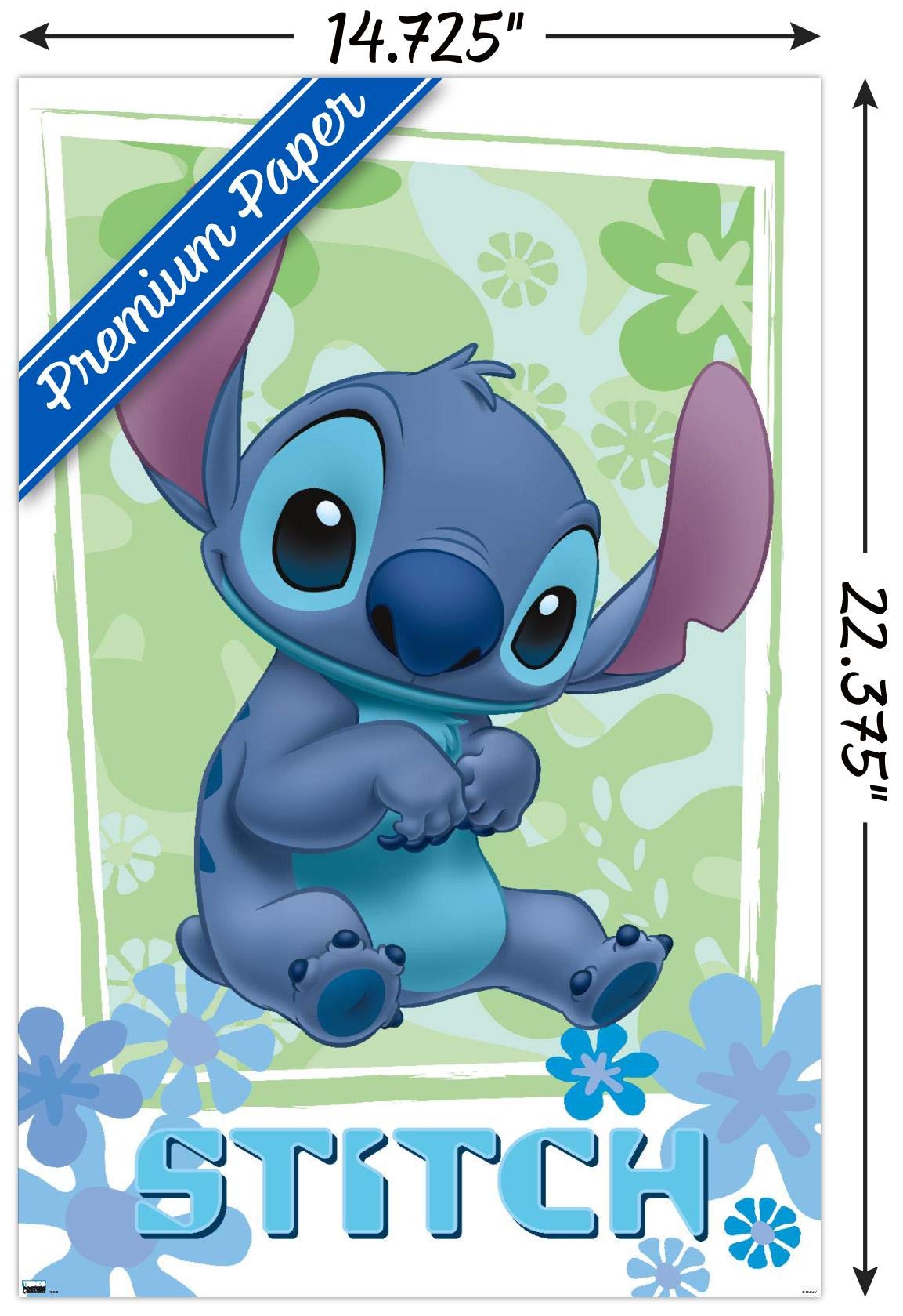 Trends International Disney Lilo And Stitch - Flowers Wall Poster, 14.725'' X 22.375'', Premium Unframed Version