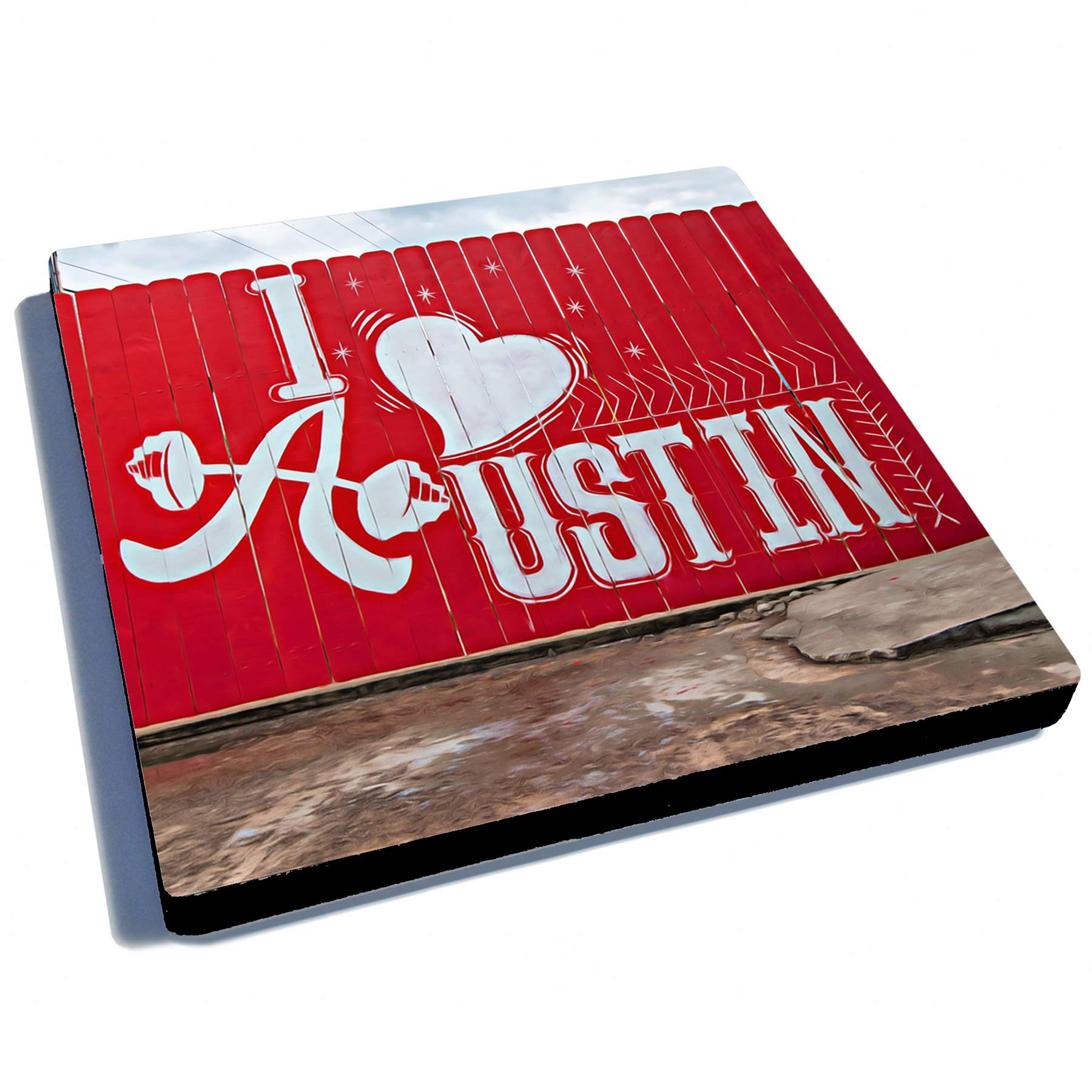 Exit82Art - Rubber Drink Coasters (Set Of 6). Austin, Texas Street Murals. Absorbent. Dishwasher Safe.