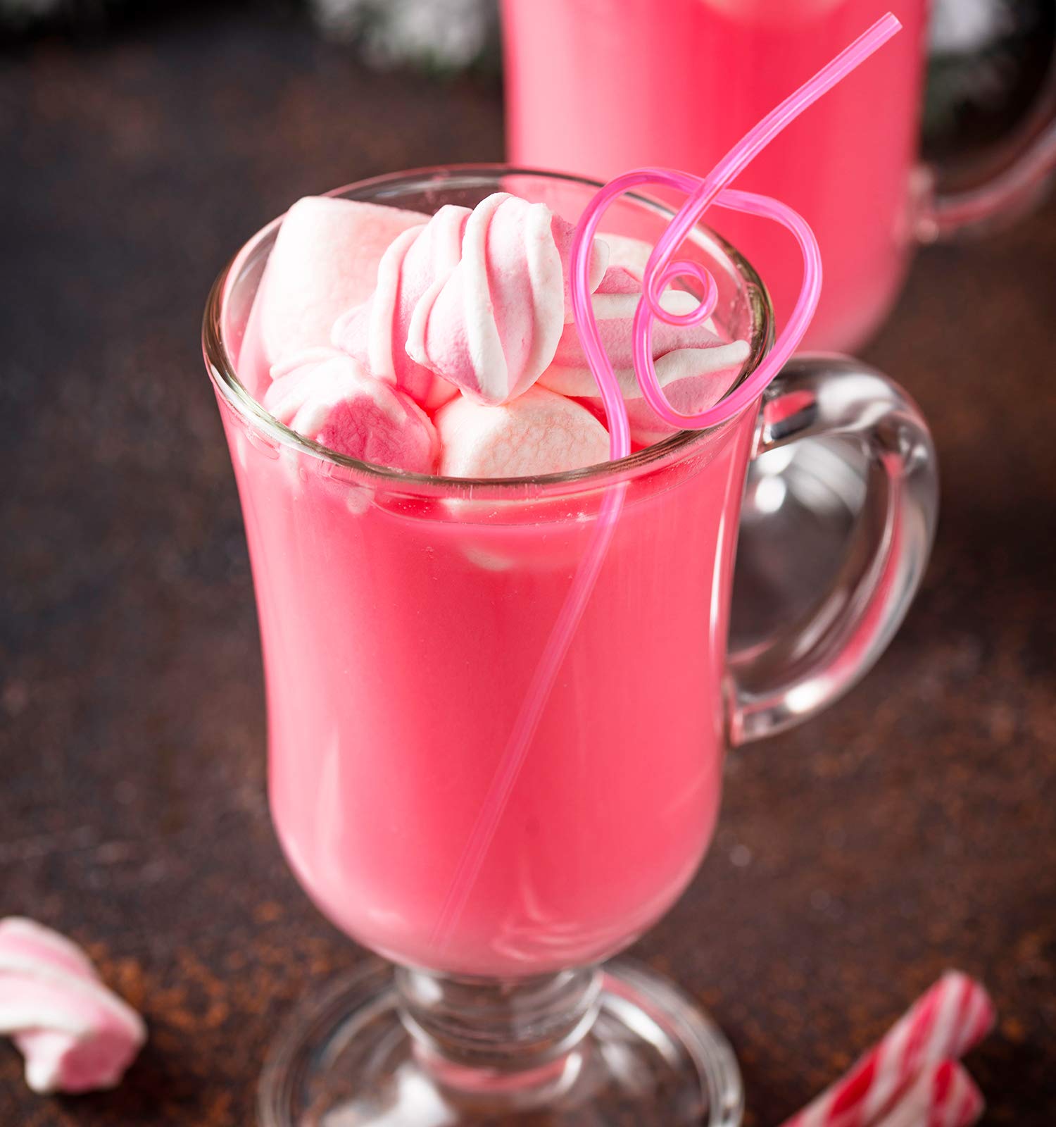 Valentines Day Party Supplies Straws - V-Day Drinking Plastic Crazy Loop Straw School Favors 36Ct