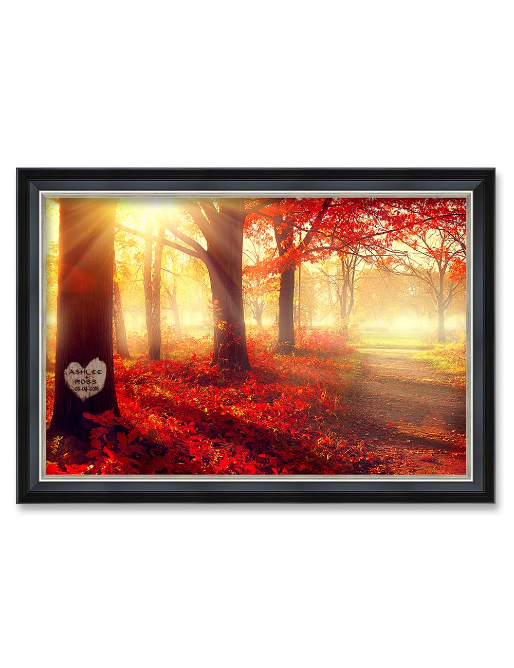 Ipic - You Are My Sunshine, Personalized Ideal Gift Custom Framed Wall Art With Names And Date, Giclee Prints With Solid Wood Fr