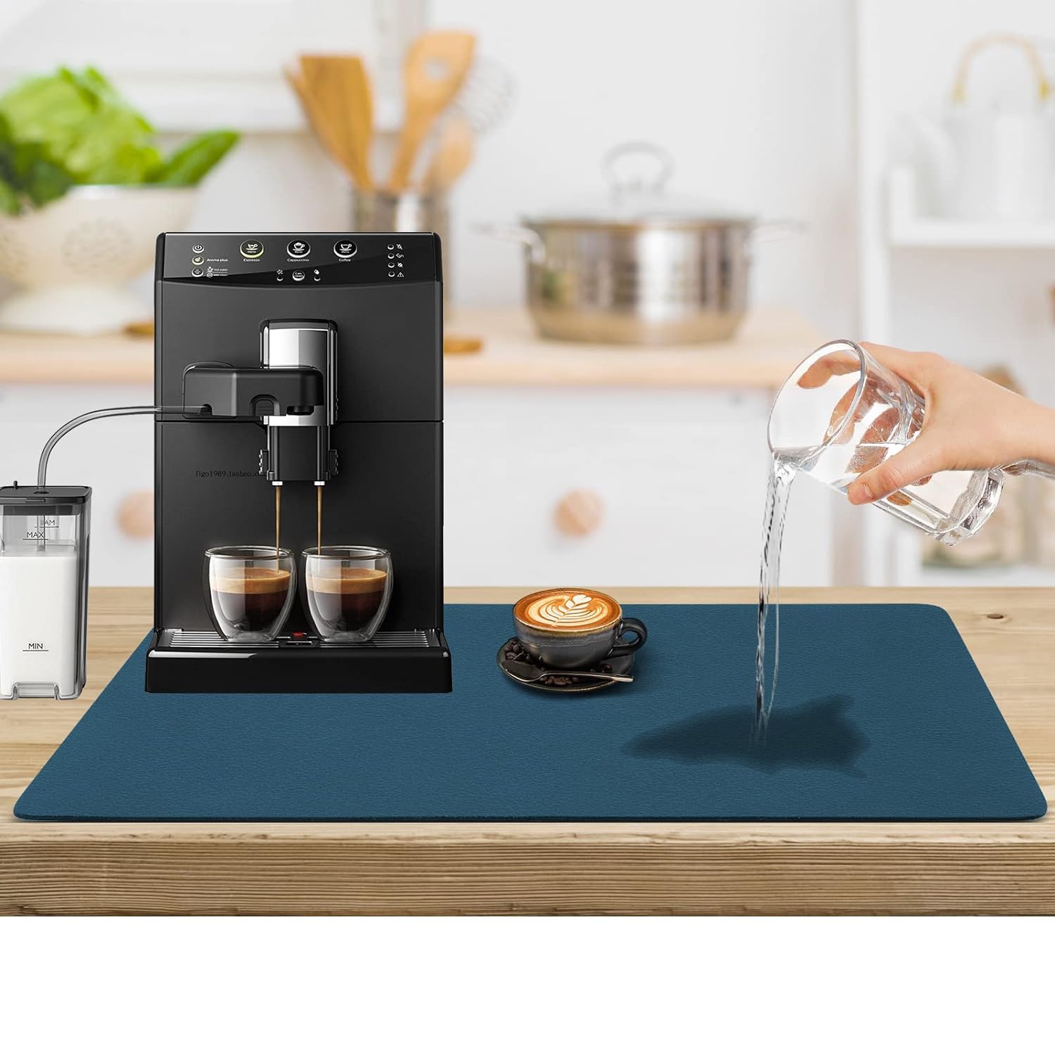 Waafy Dish Drying Mats For Kitchen Counter Coffee Mat Under Sink Mats For Kitchen Waterproof Dish Mat Drying Kitchen Mat Bar Mat